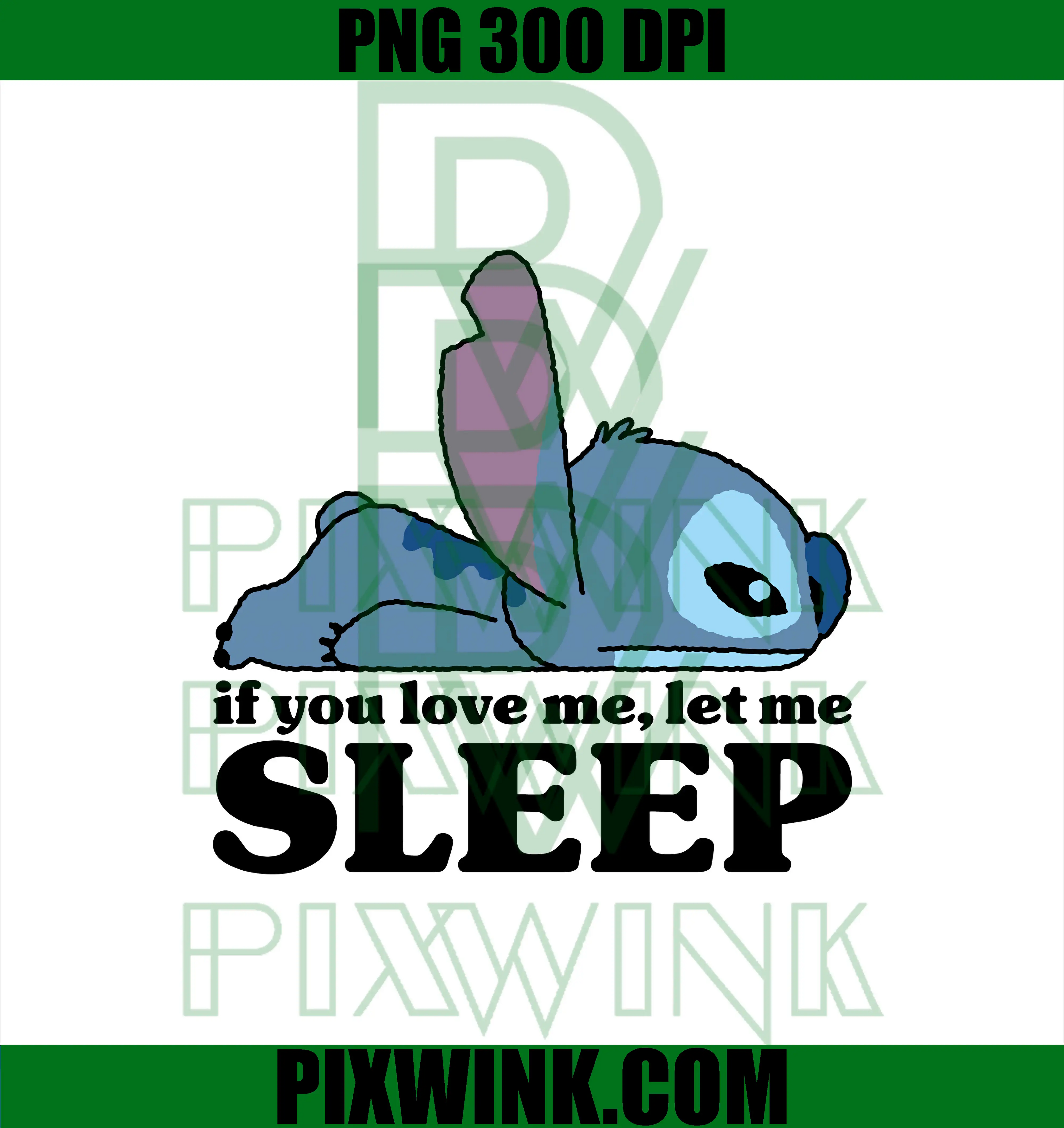 Sleepy Stitch PNG, Lilo & Stitch PNG