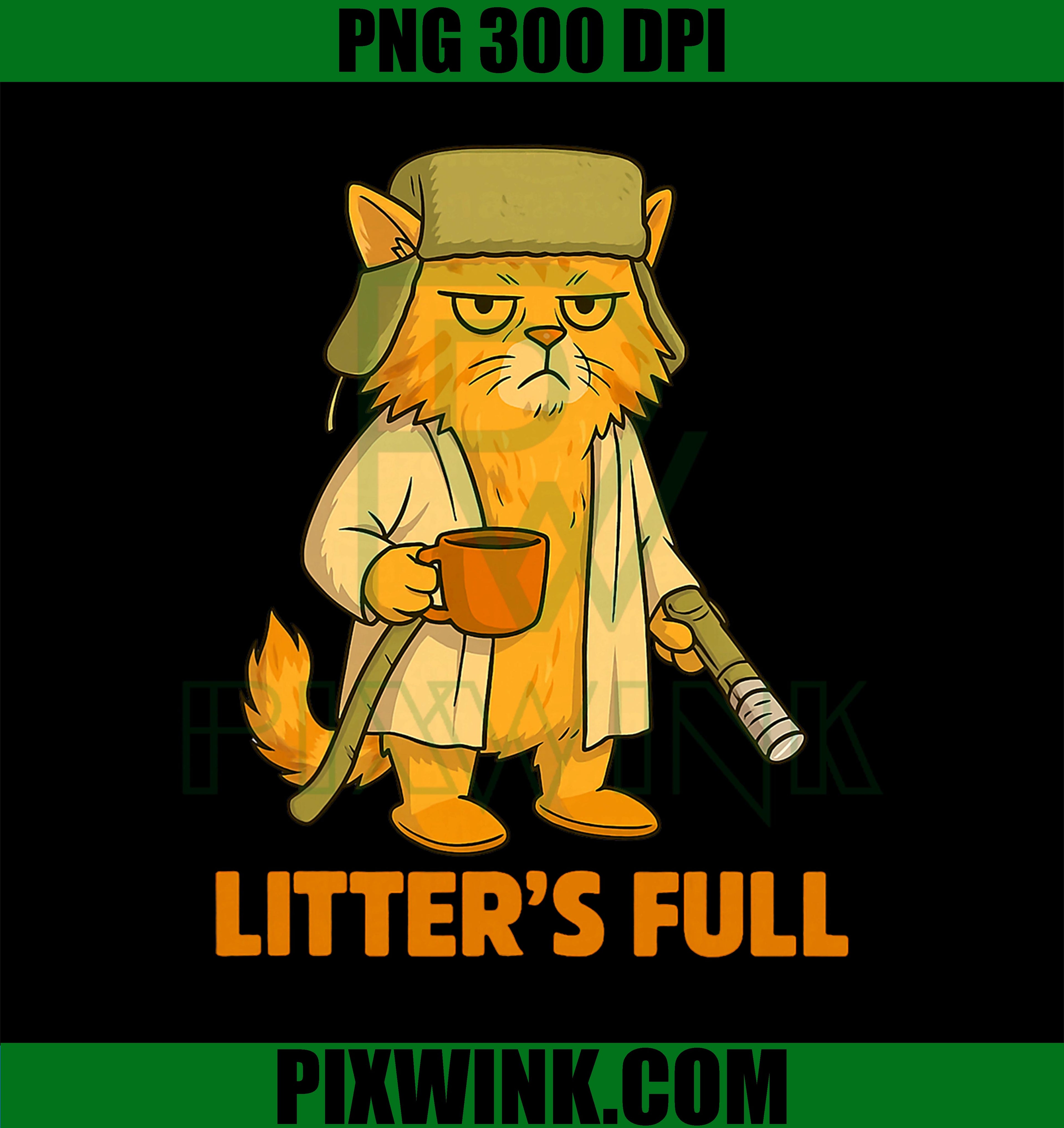 Litter's Full Christmas Cat PNG, Funny Christmas Kitty Vacation PNG