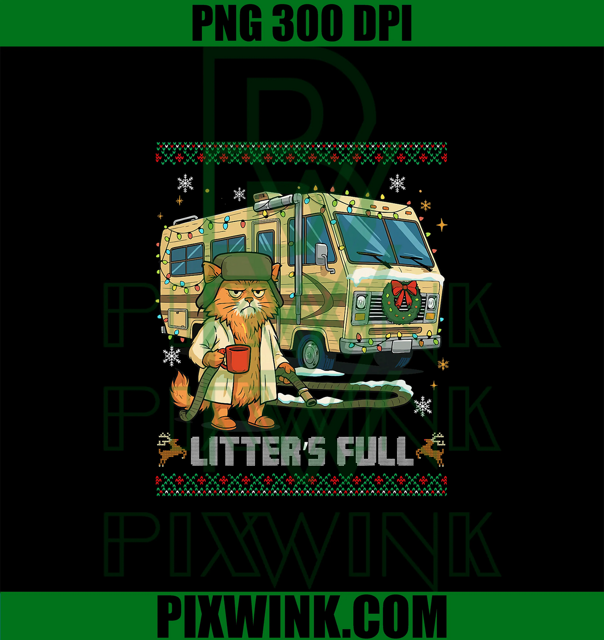 Litter's Full PNG, Funny Silly Cat Holding Coffee Meme PNG