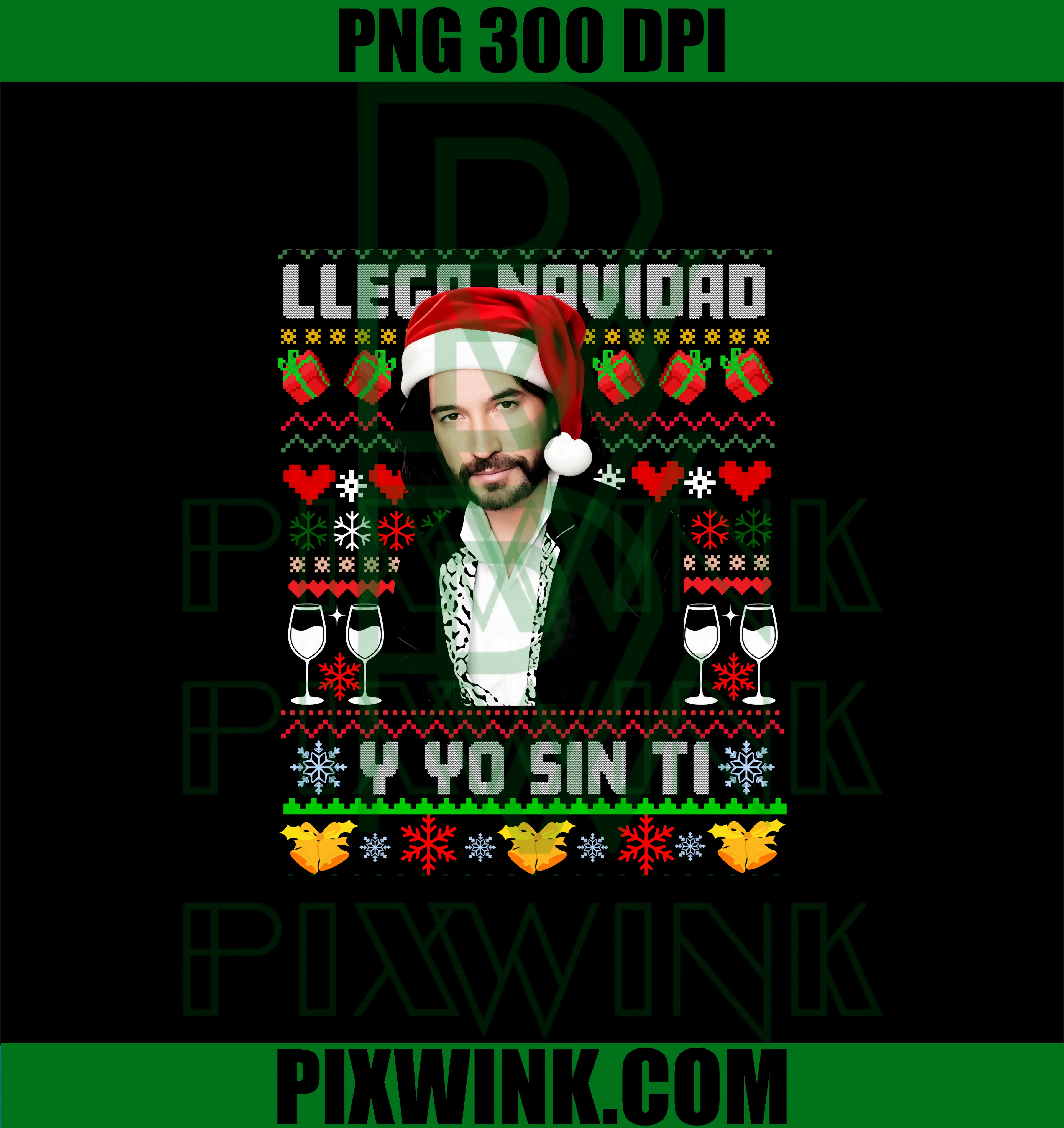 Llega Navidad Y Yo Sin Ti PNG, Funny Christmas Latin Quote Art PNG