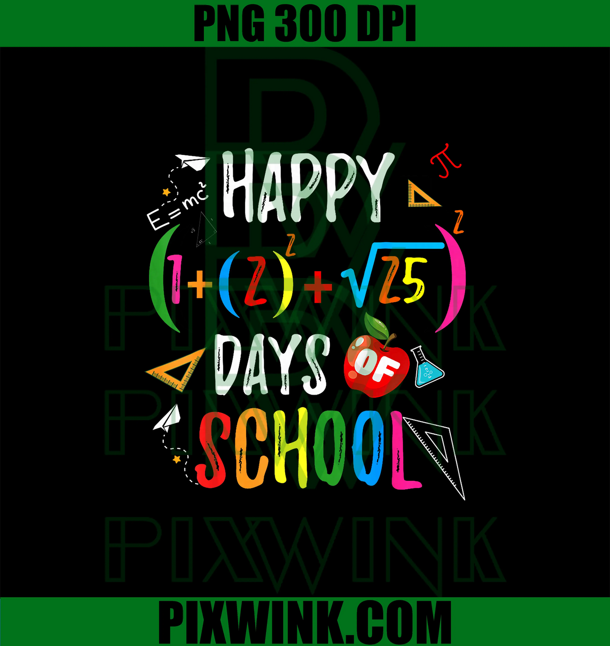 Math Formula 100 Days of School PNG, Math Teacher Student PNG