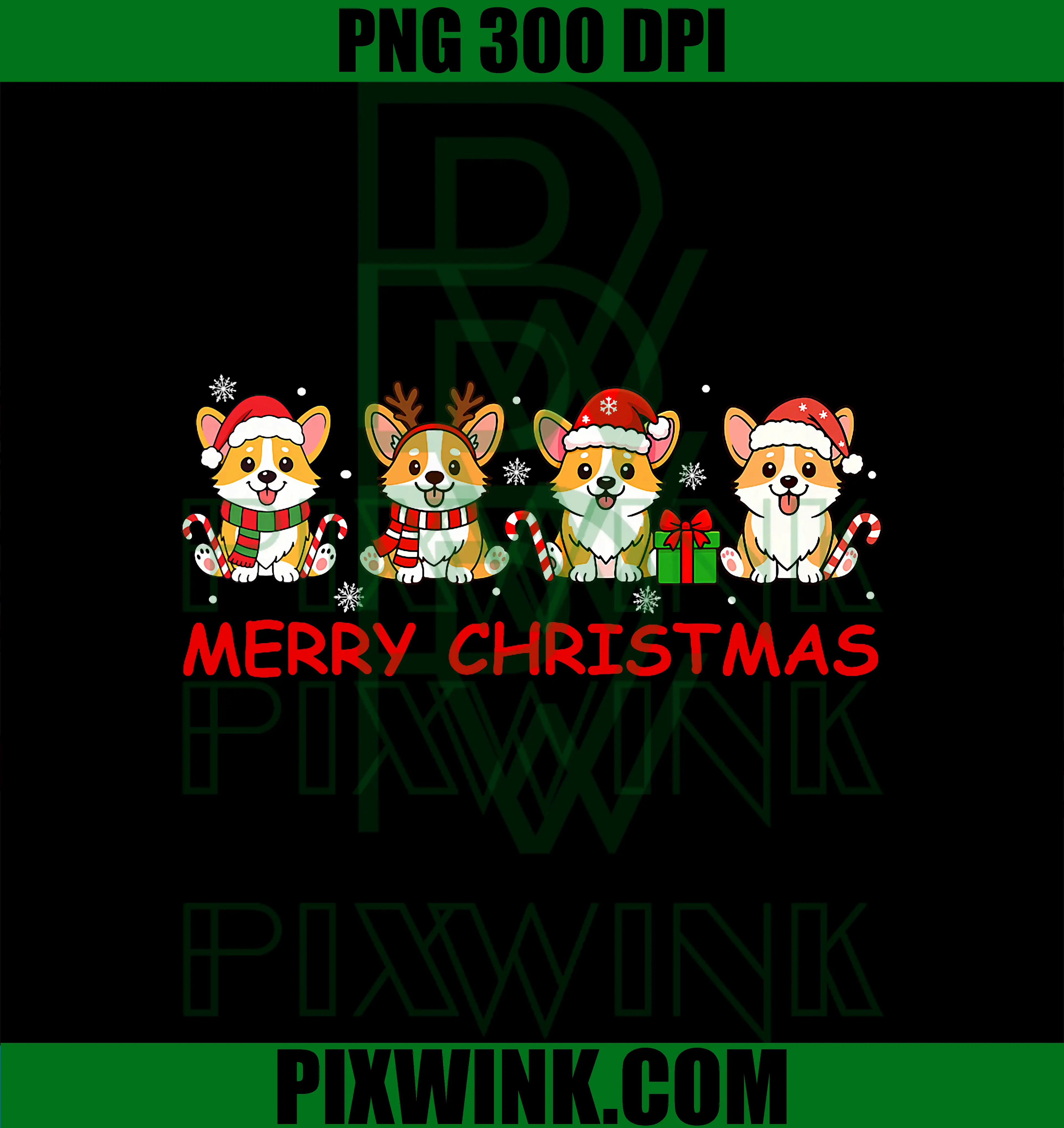 Corgi Xmas Cute PNG, Merry Christmas Funny PNG