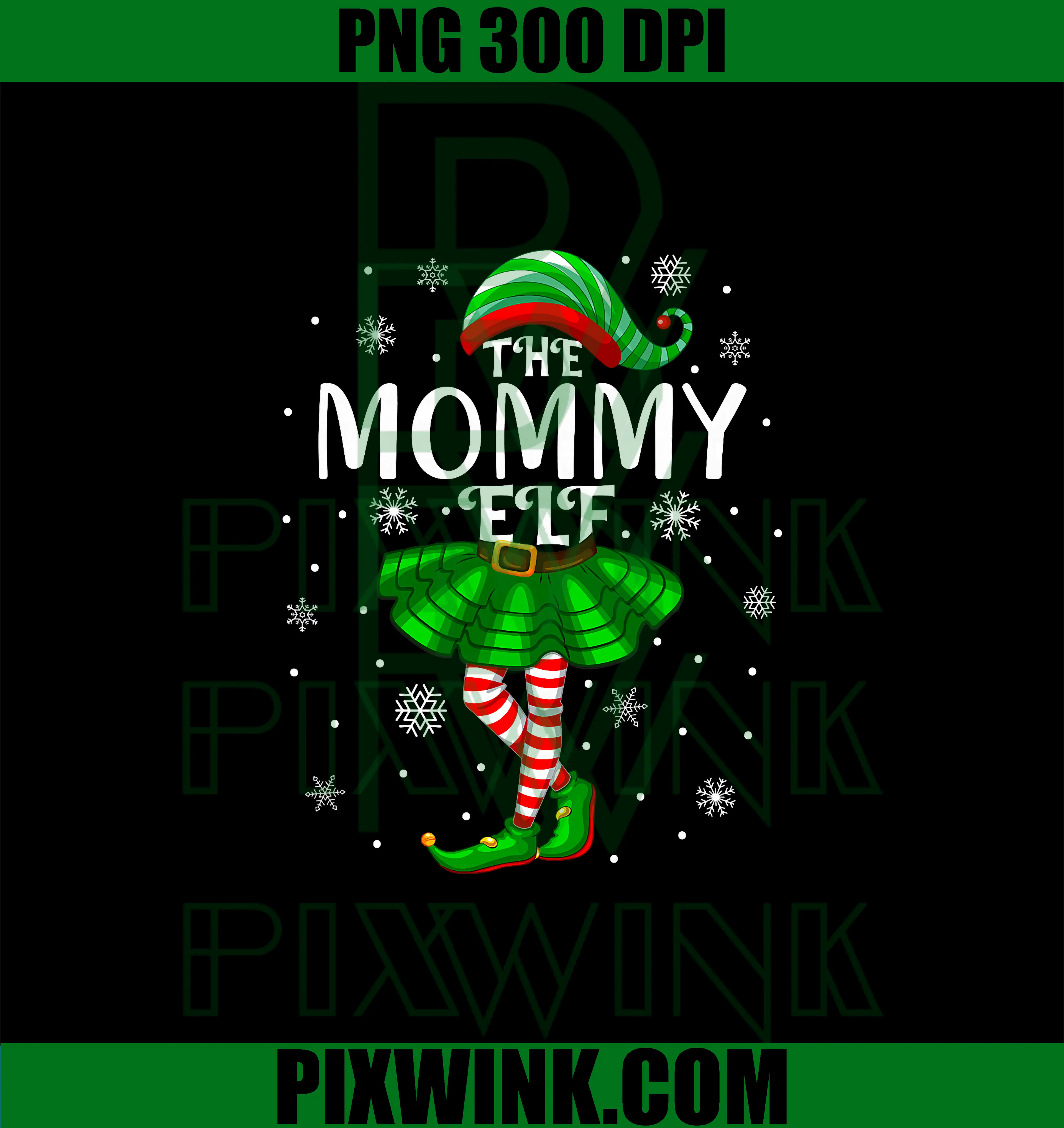 The Mommy Elf PNG, Mom Xmas Family Matching PNG