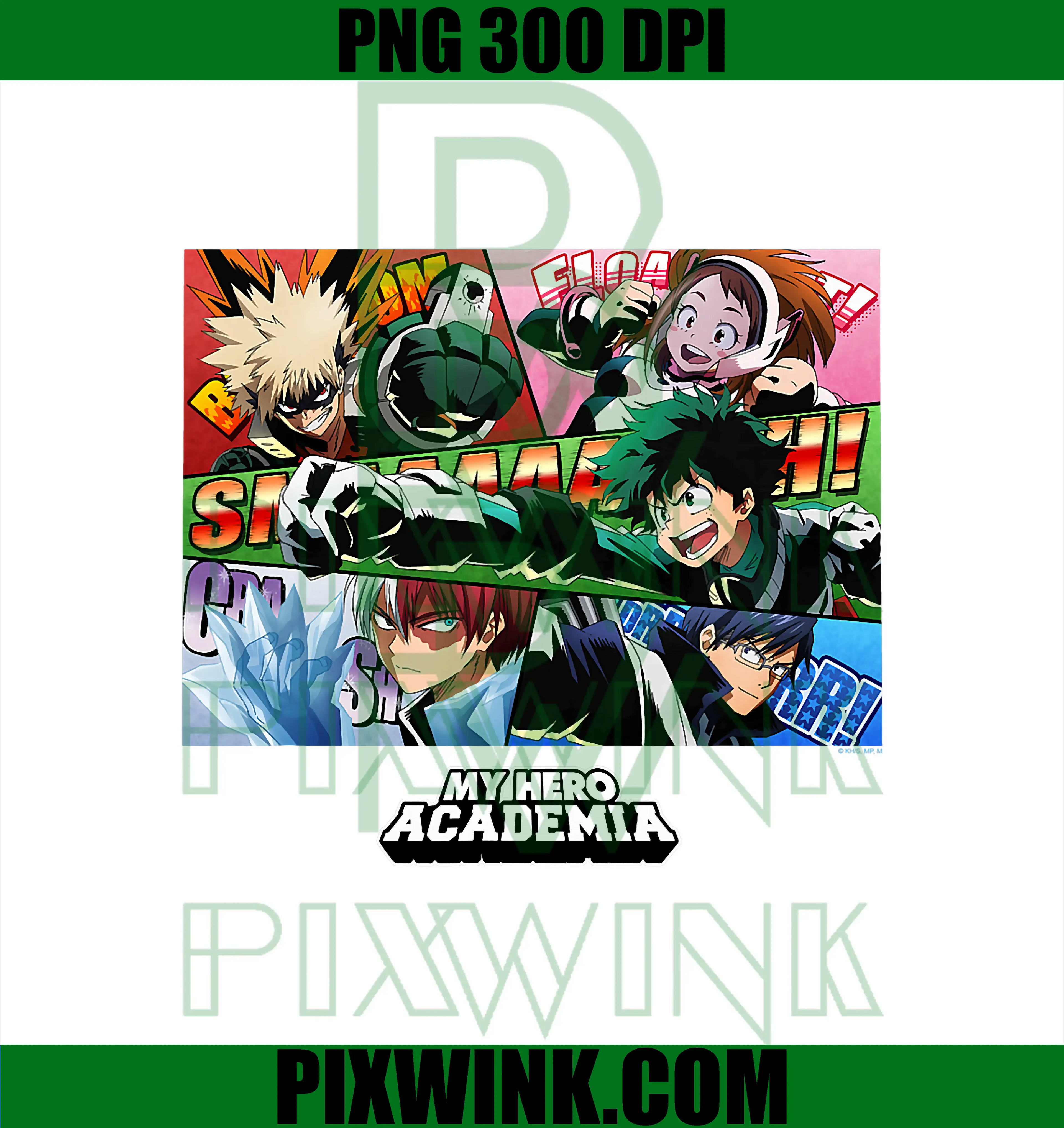 My Hero Academia PNG, Class 1-A Group Panels Anime PNG