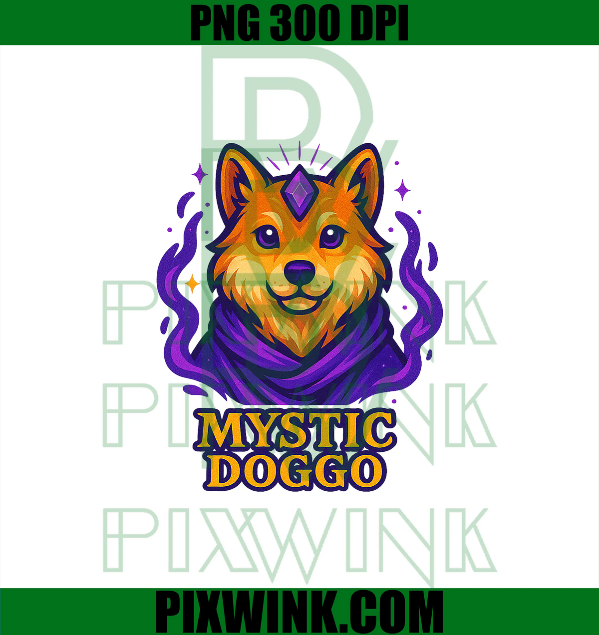 Mystic Doggo PNG, Arcane Voyager PNG