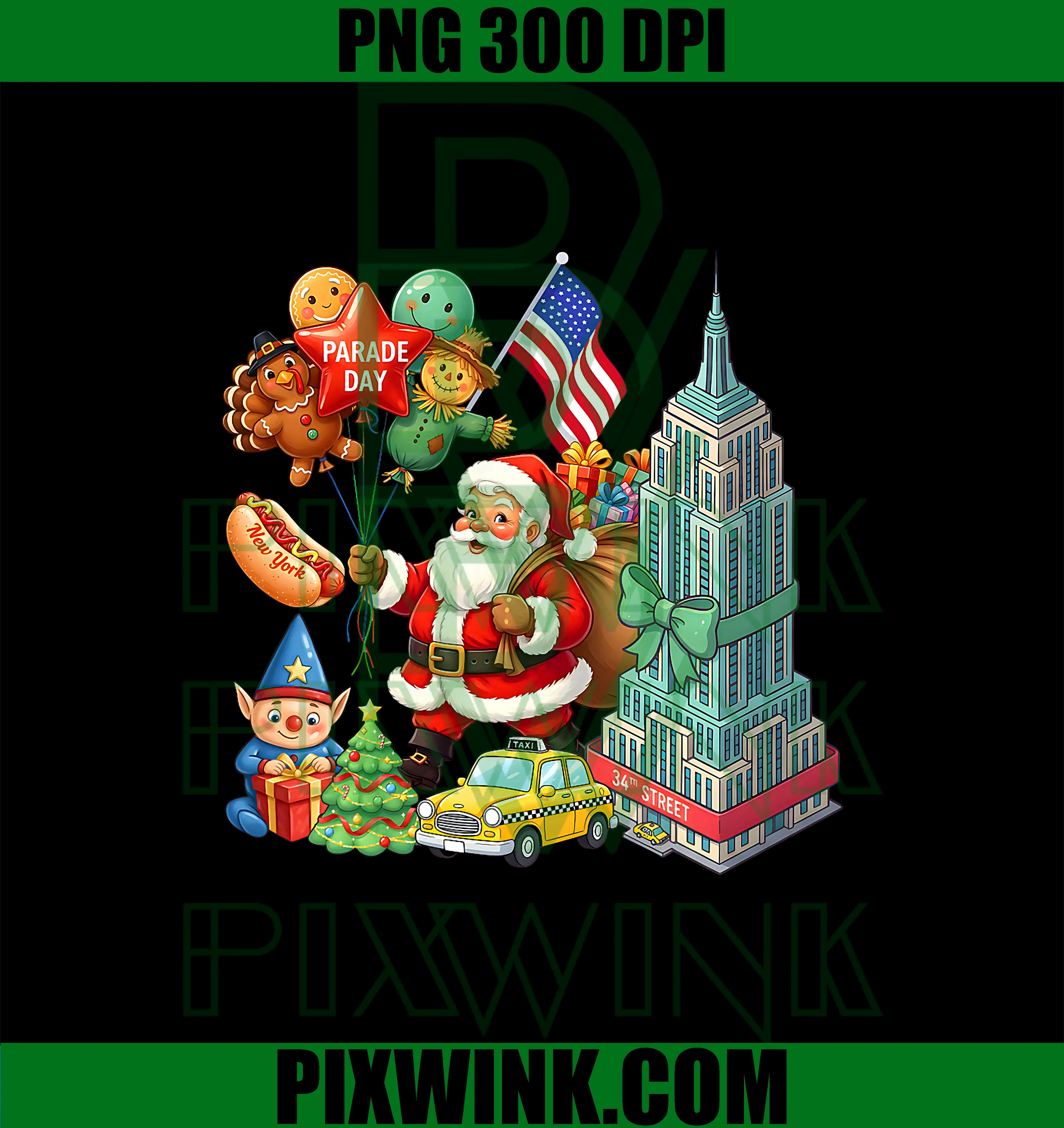 New York Thanksgiving Parade PNG, Funny Festive Holiday PNG