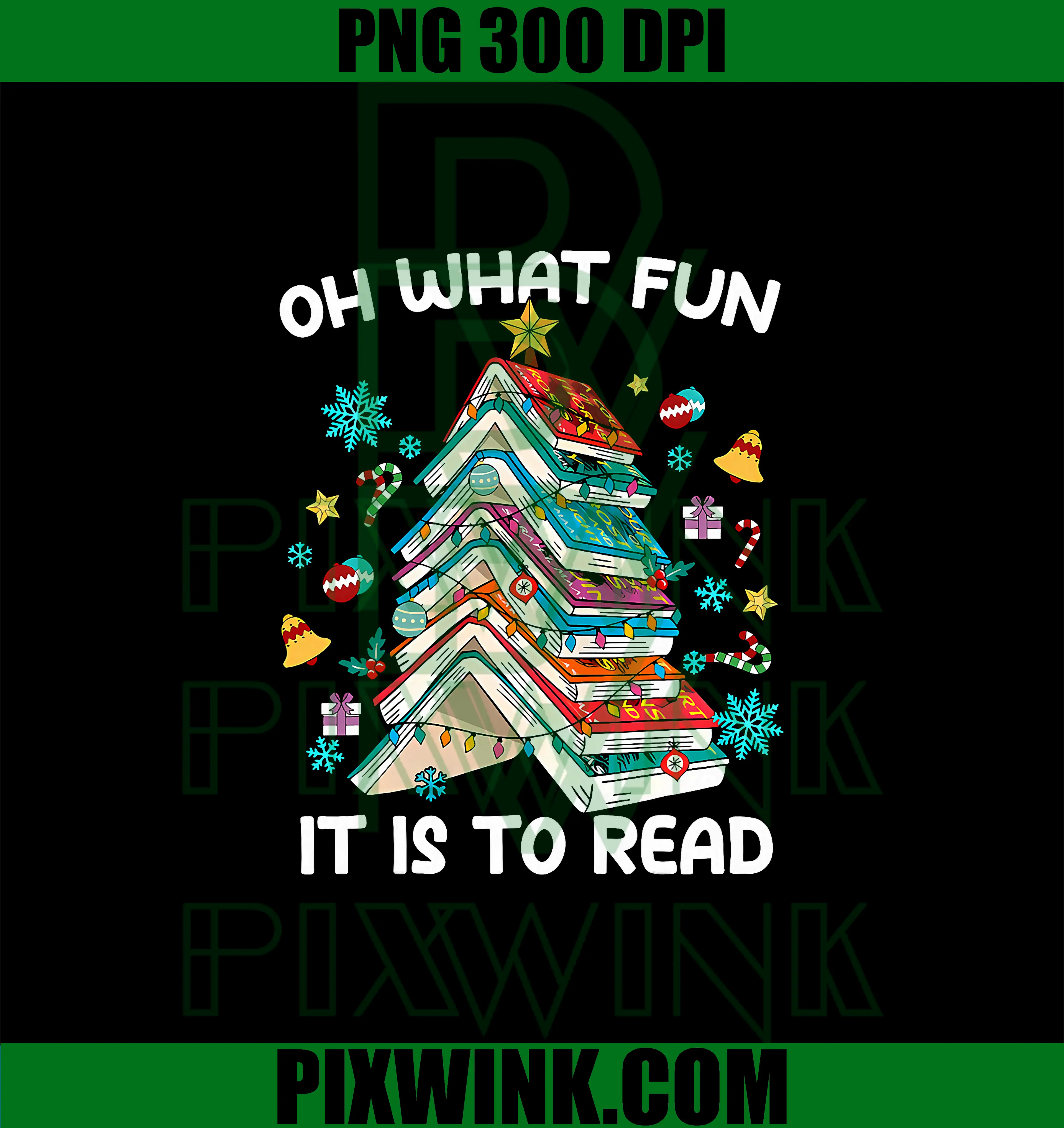 Oh What Fun It is To Read PNG, Book Tree Lights for Everyone PNG