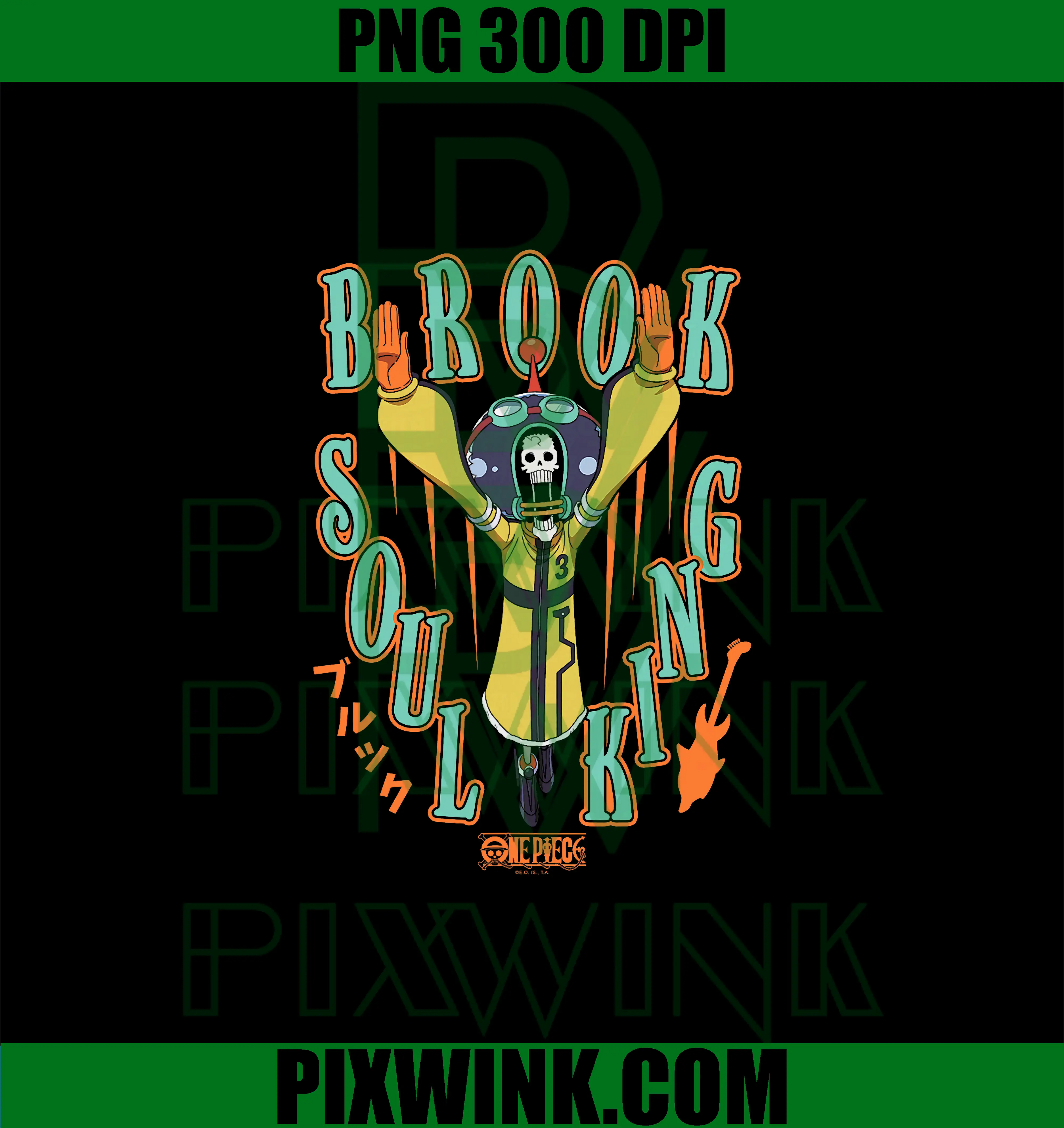 Soul King Brook PNG, One Piece Anime Flying PNG