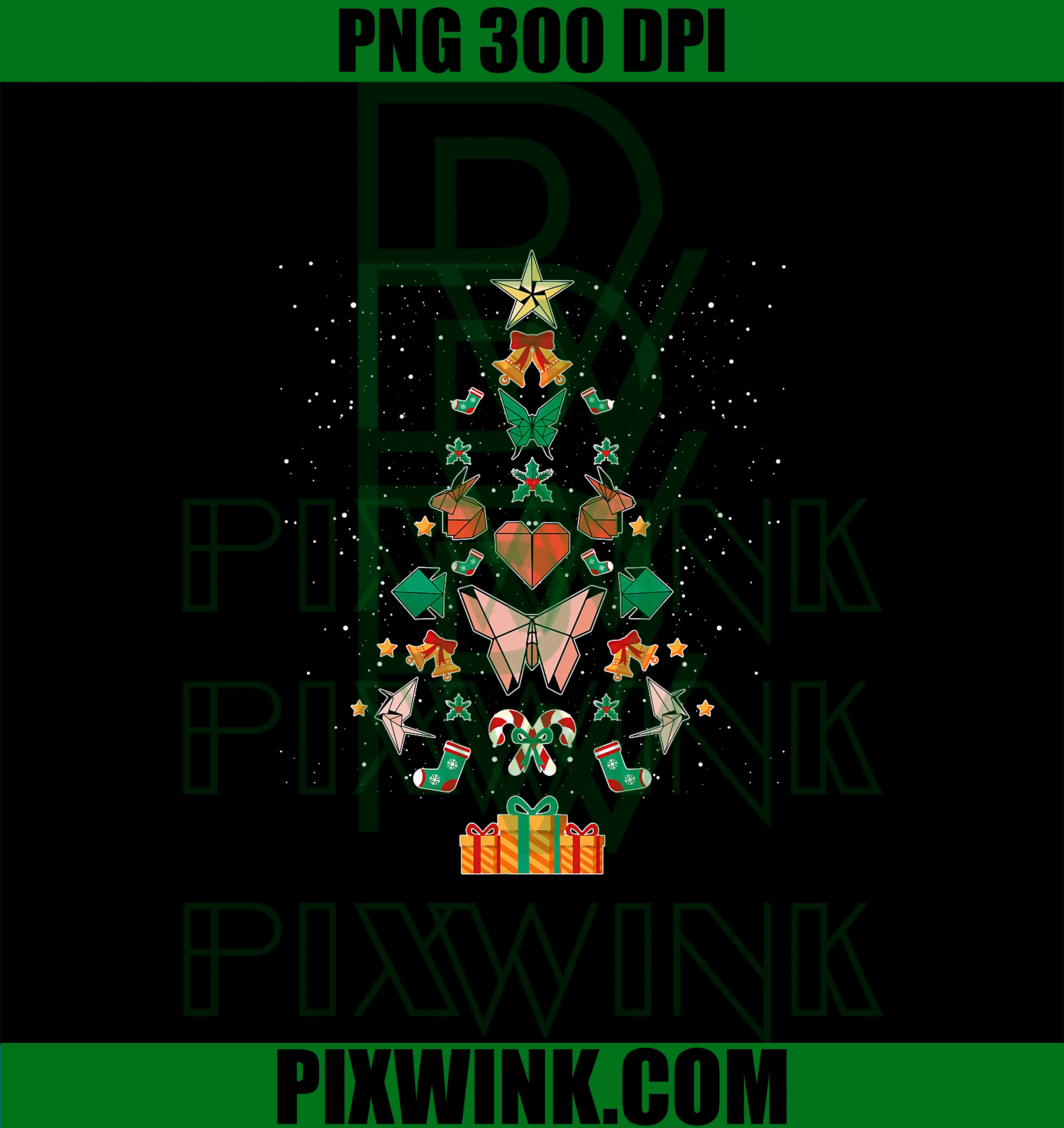 Origami Japanese Folding PNG, Culture Christmas Tree PNG