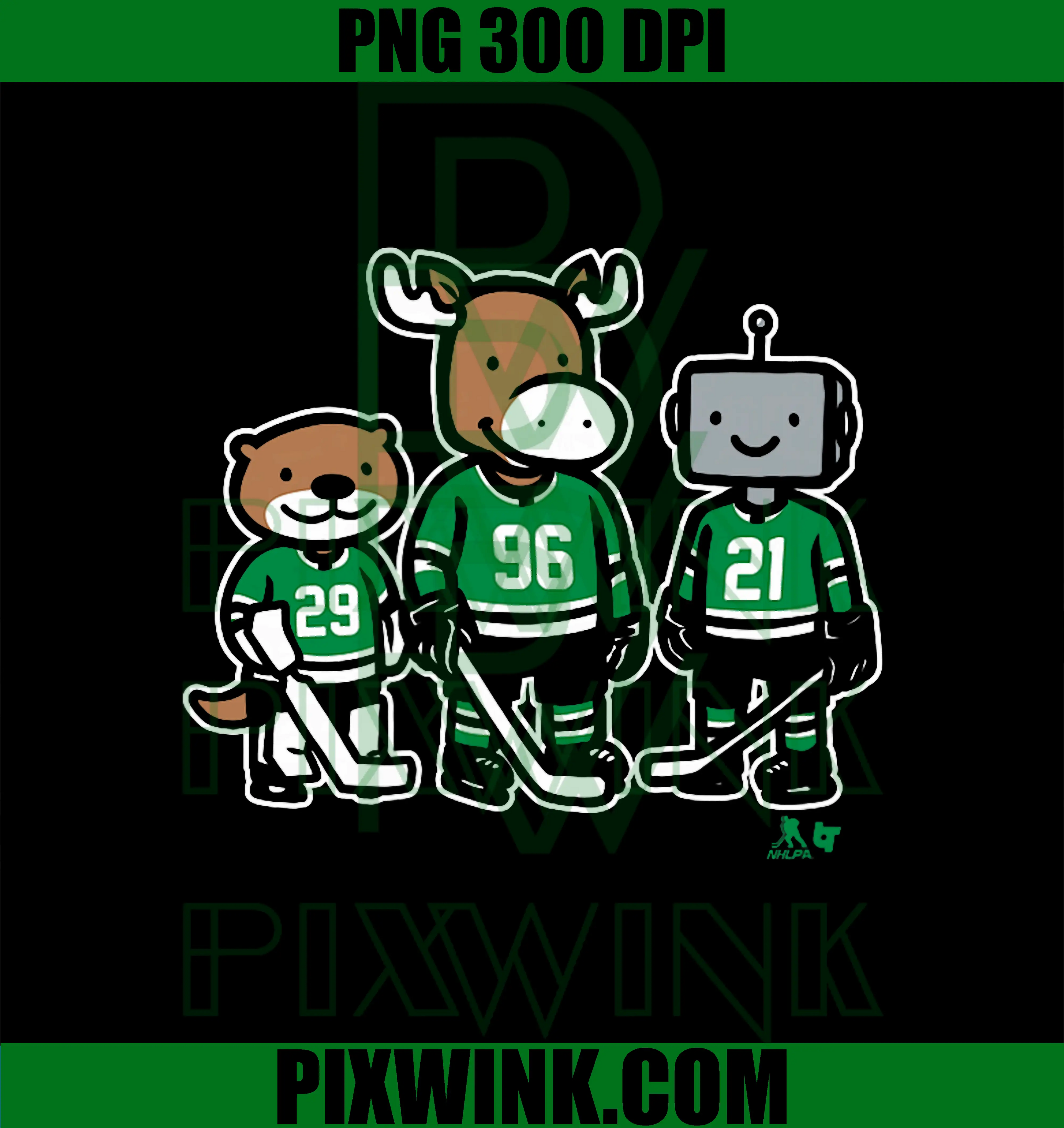 Otter Sport PNG, Moose And Robo Guys Dallas Hockey PNG