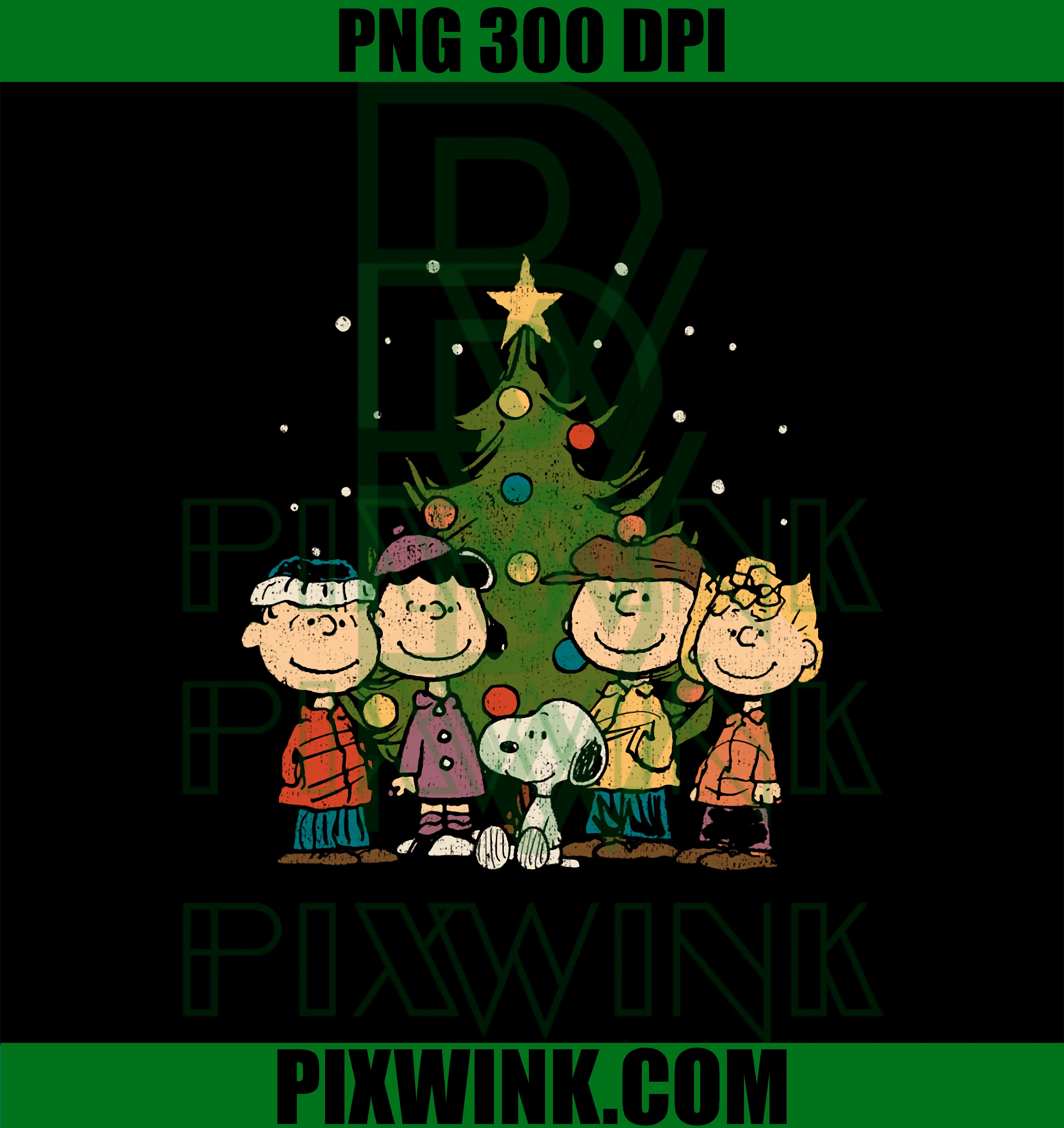 Peanuts Christmas Group PNG, Snoopy And Friends Holiday Art PNG