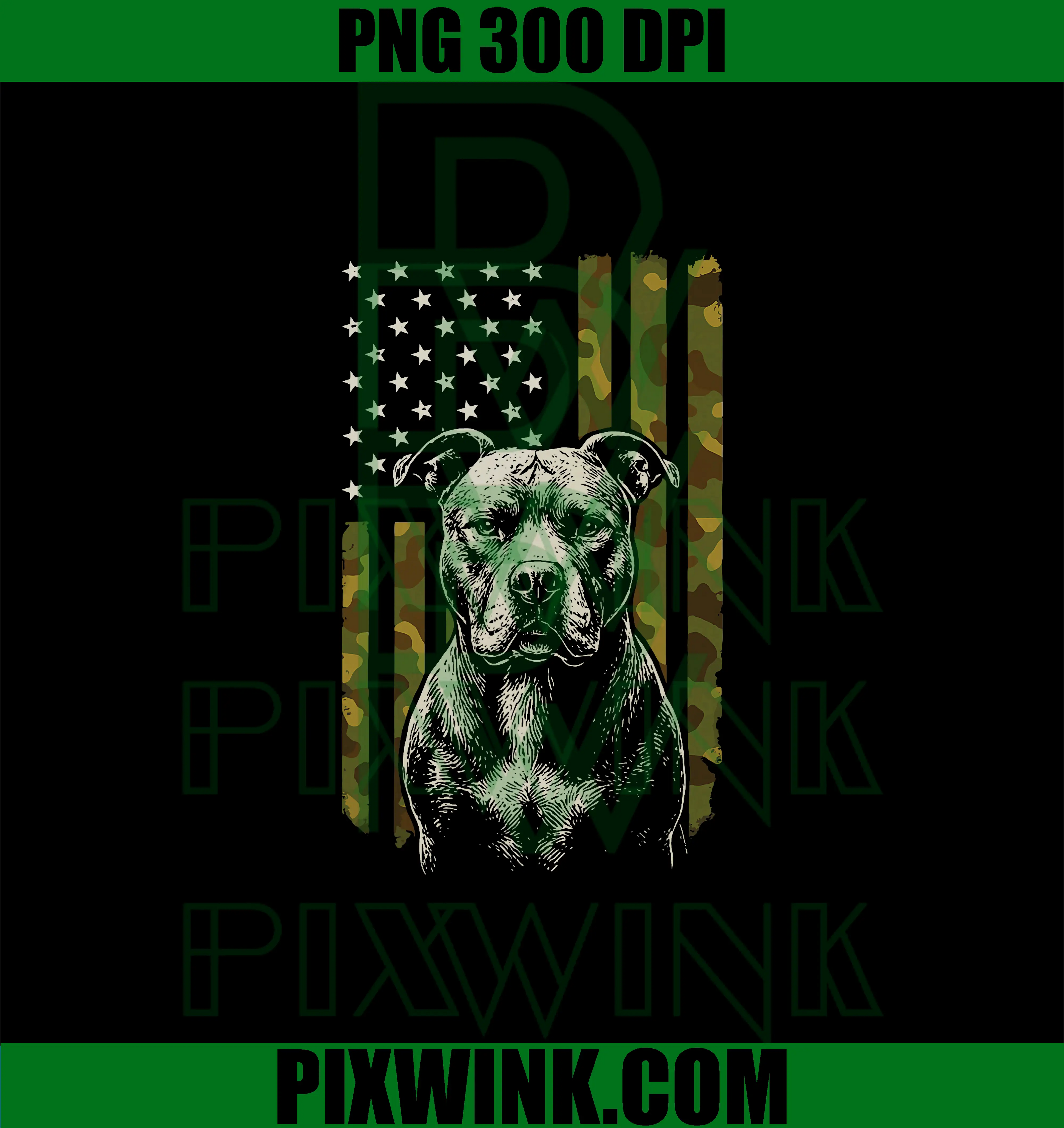 Pitbull US Flag PNG, Pit Bull America PNG
