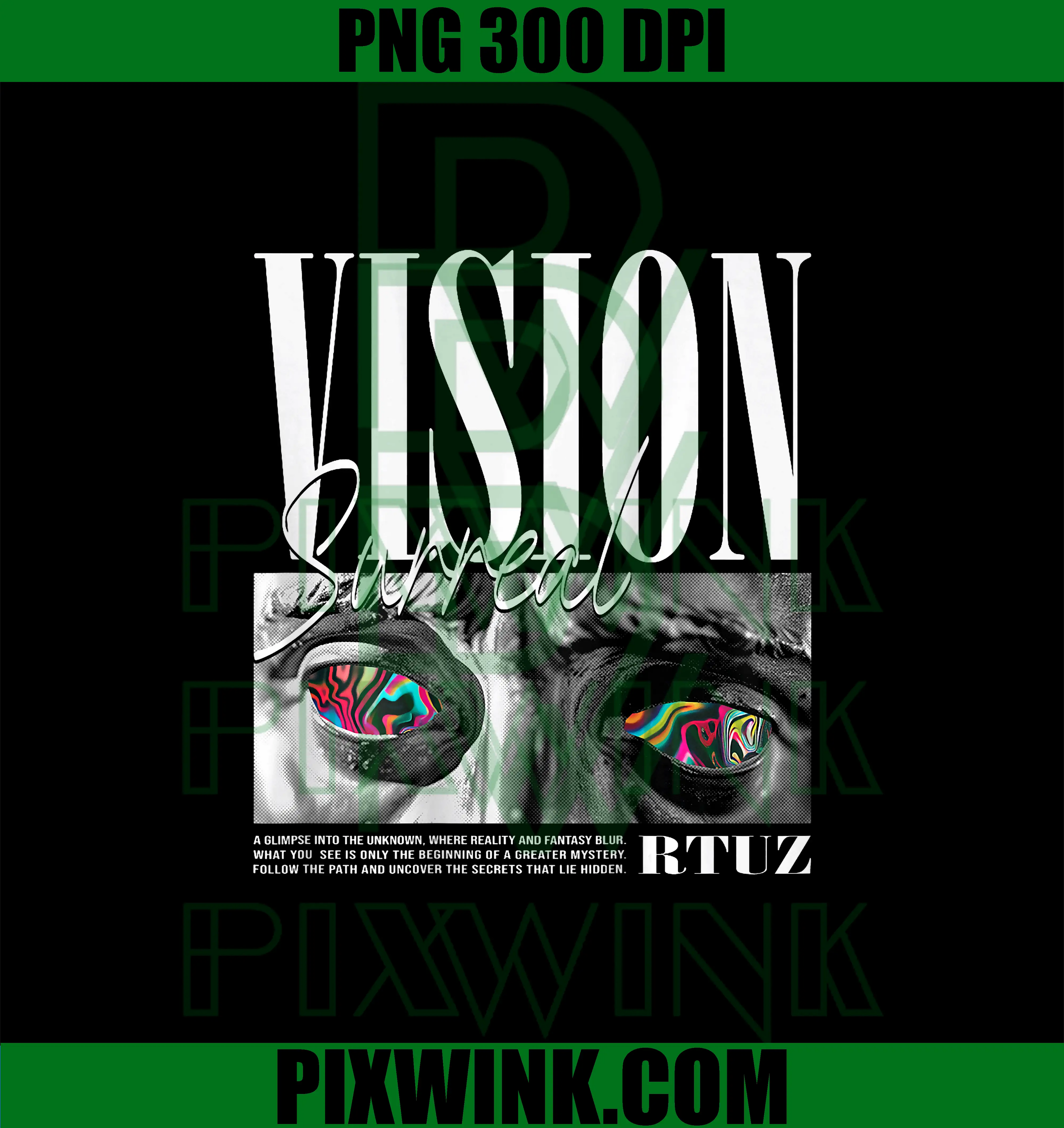 RTUZ Hip Hop Vintage PNG, Edgy Urban Y2K Back Print PNG