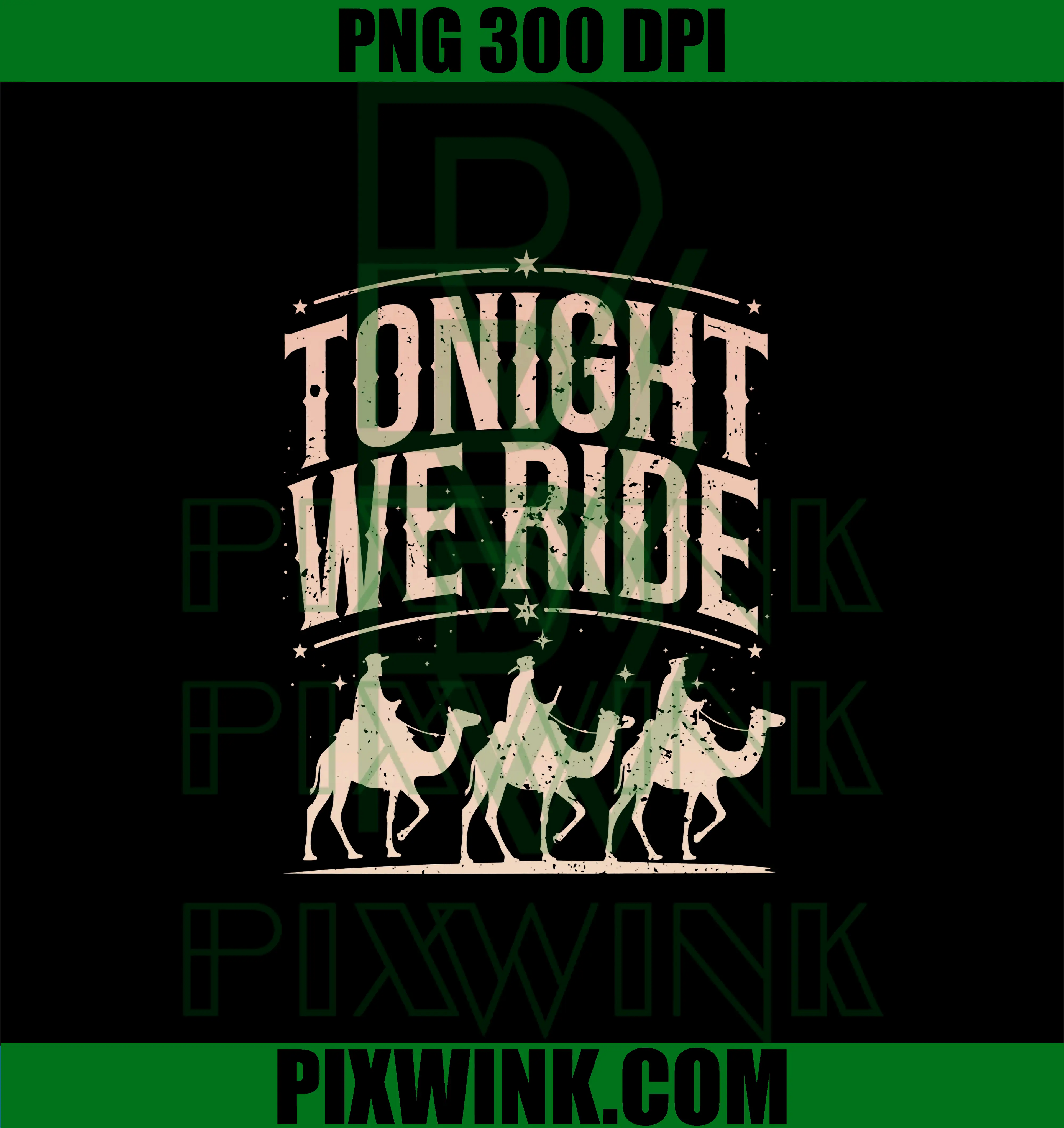 Retro Tonight We Ride PNG, Three Wise Men Christmas Nativity PNG
