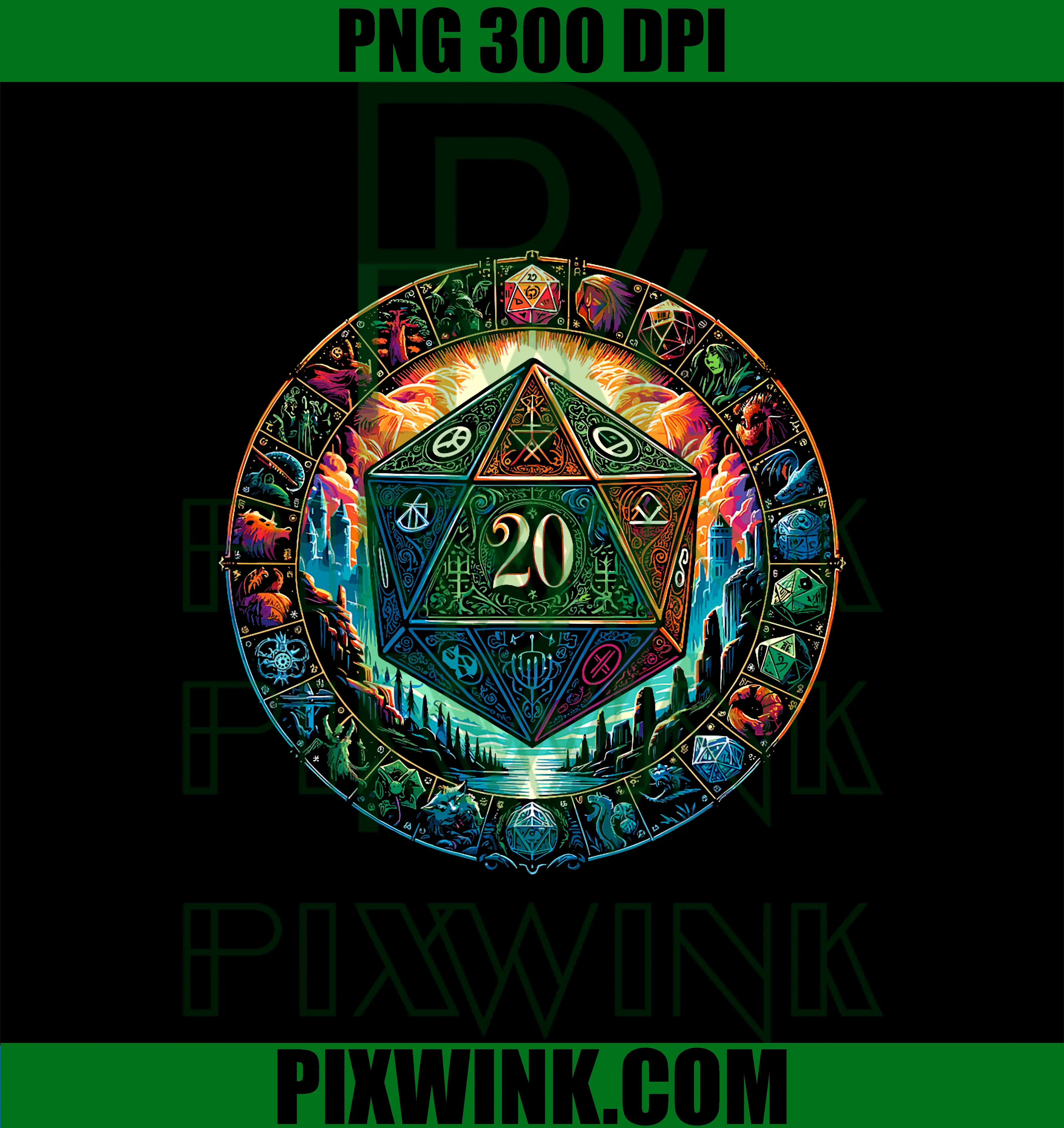 Playing Game RPG Master D20 PNG, Tabletop Funny RPG Gamer PNG
