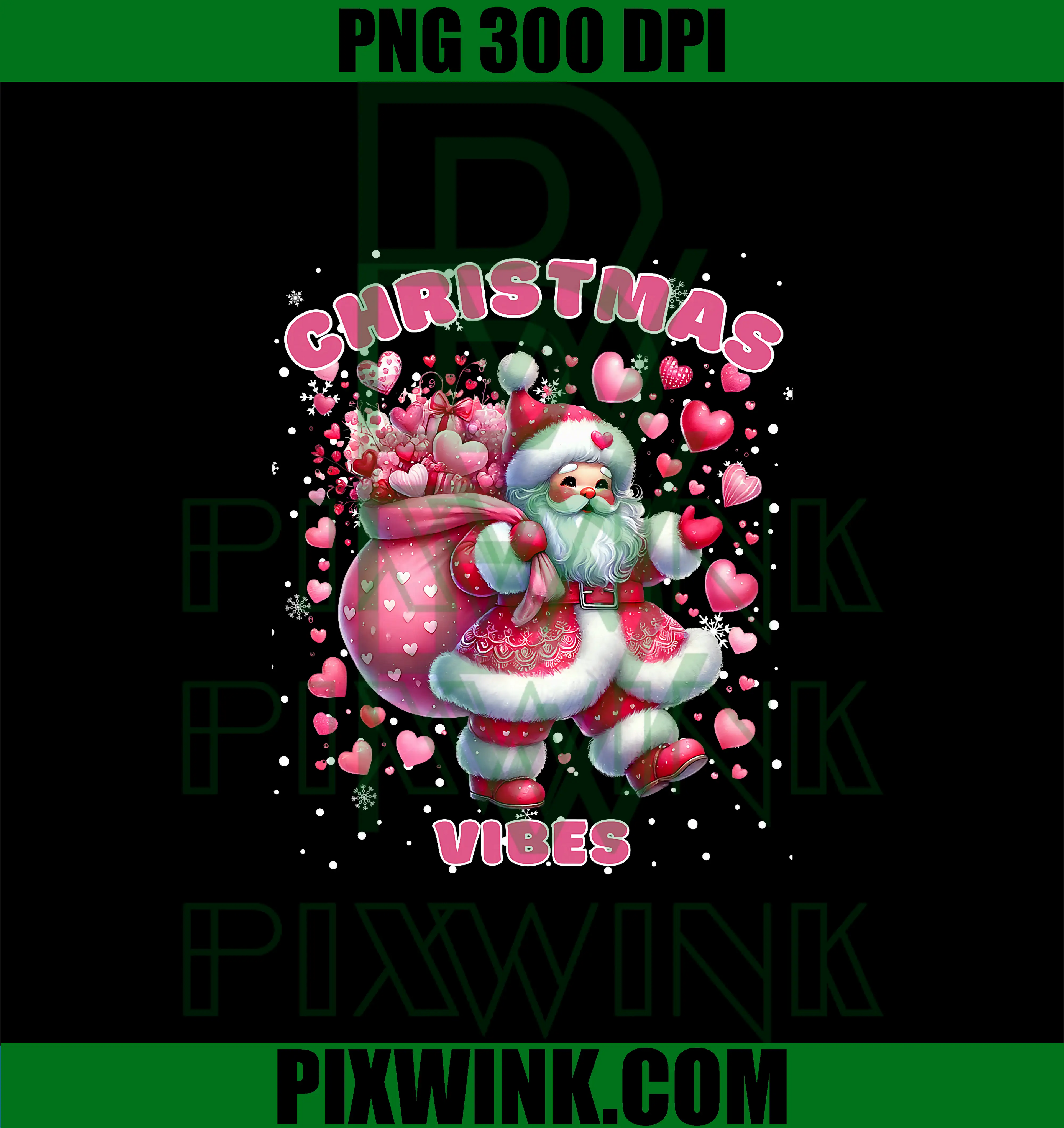 Santa Clause Vibes PNG, Vintage Cute Jolly Merry Christmas PNG