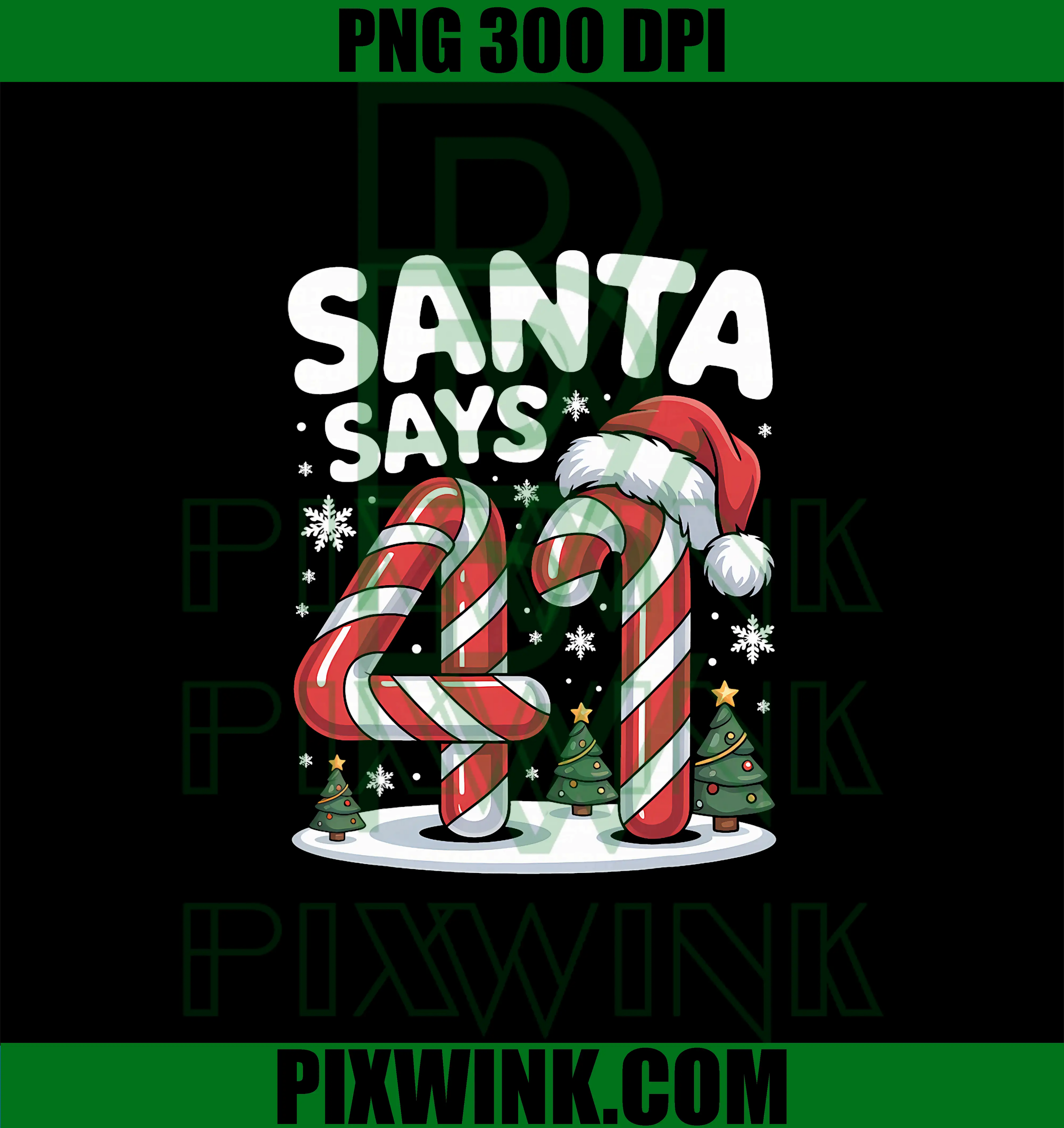 Santa Says 41 PNG, Four One Meme Christmas PNG
