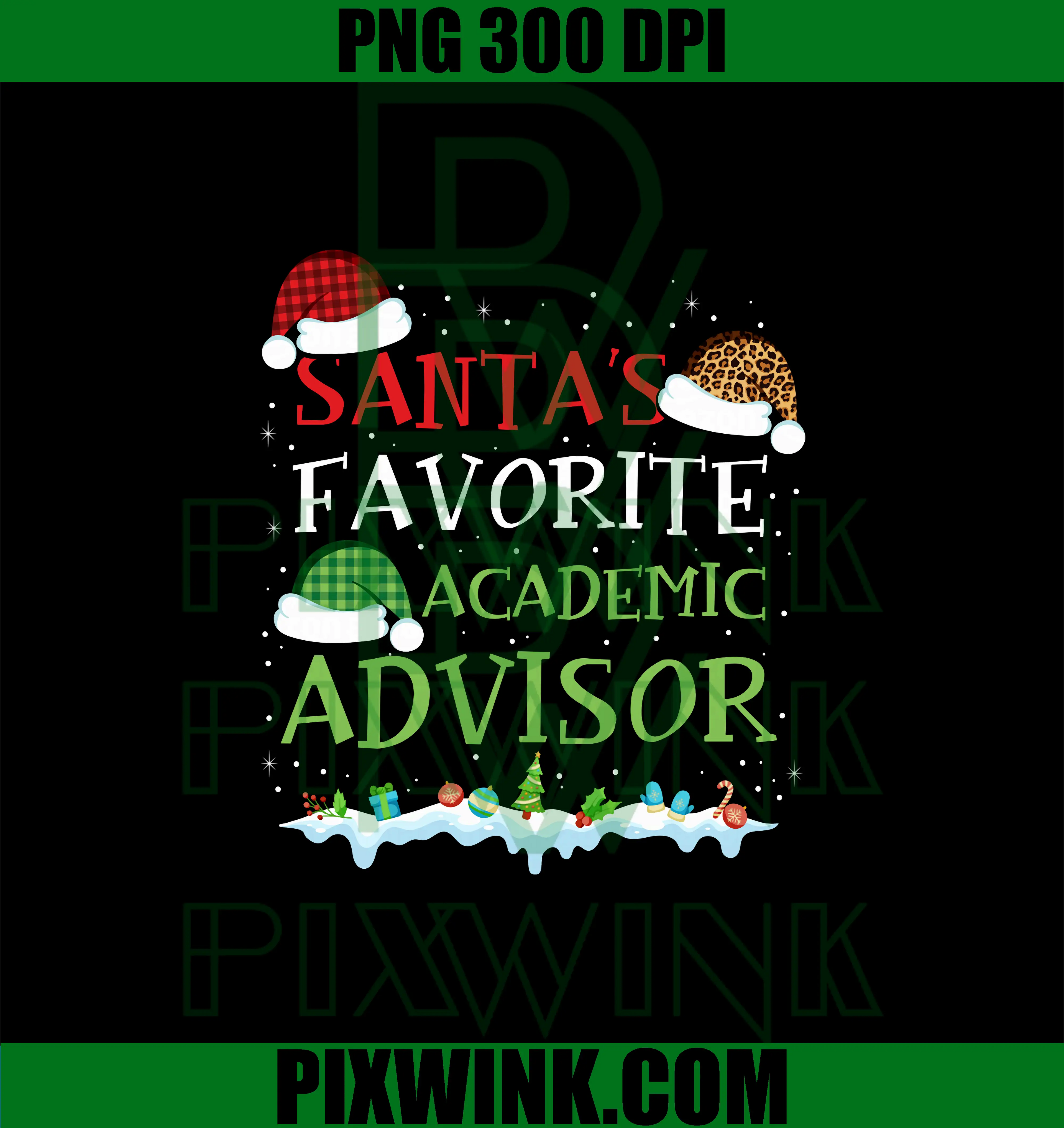 Santa's Favorite Academic Advisor PNG, Fun Christmas Adviser PNG