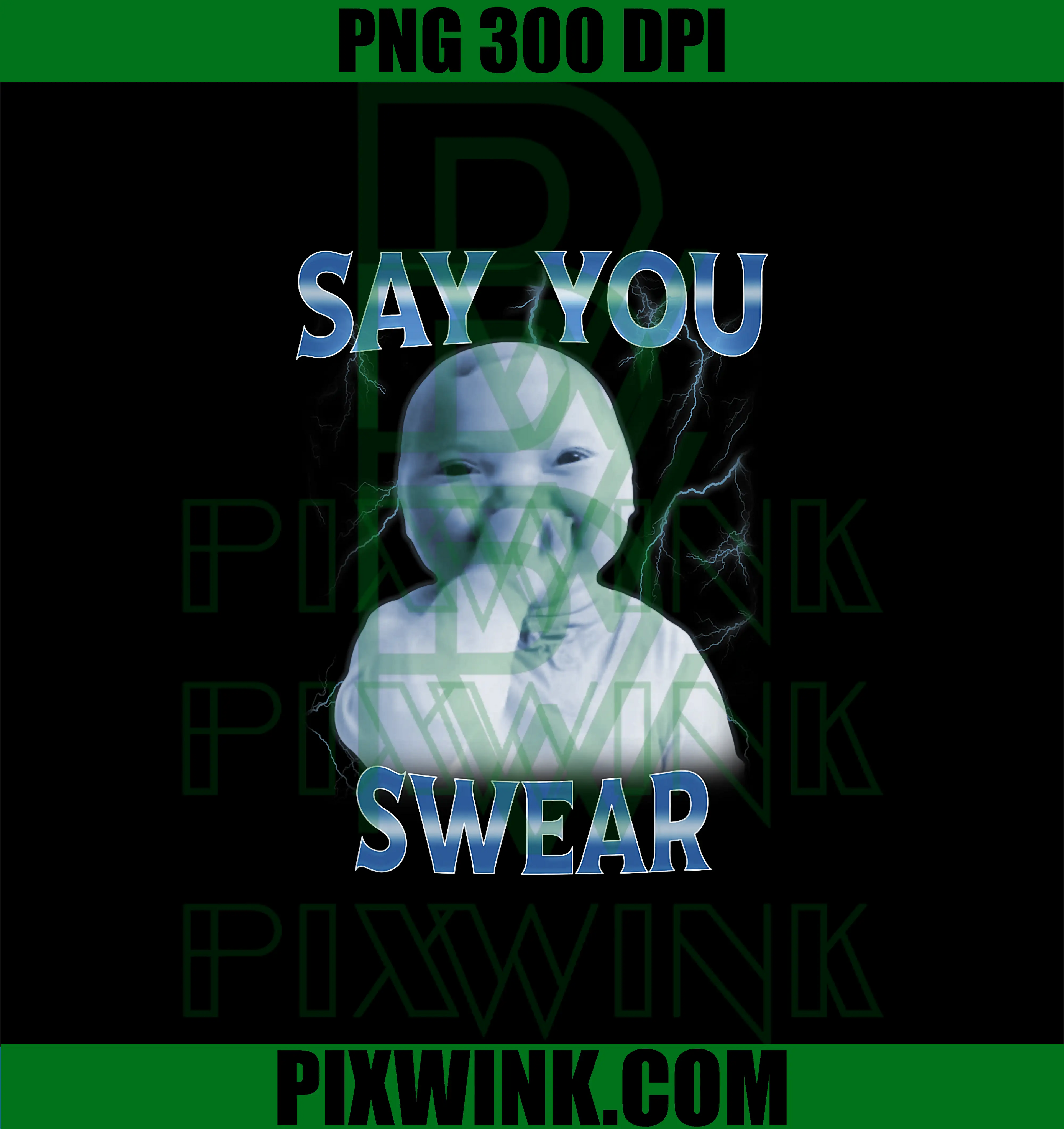 Say You Swear PNG, Ai Niche Baby Holding Laugh PNG, Genz Meme PNG