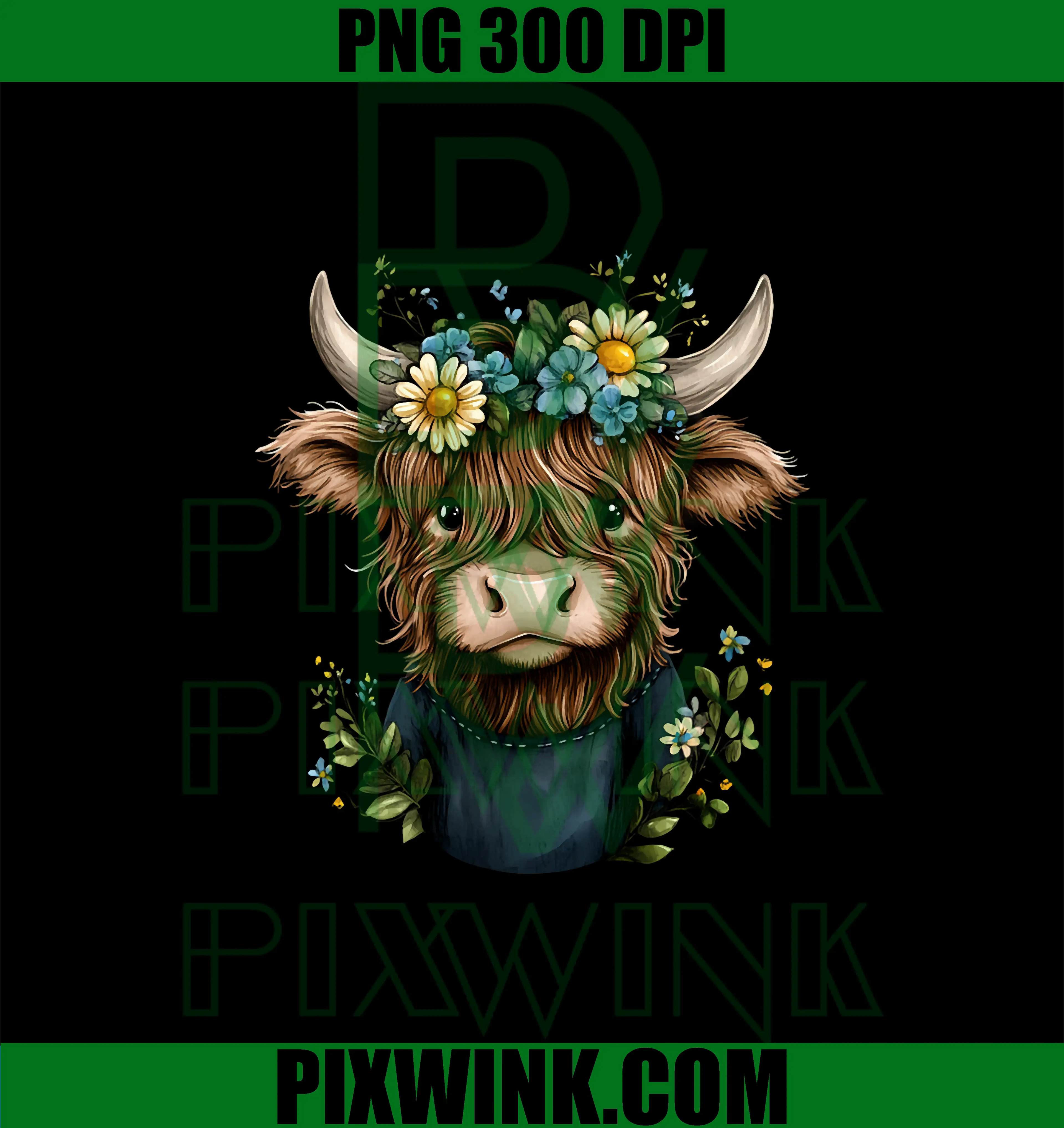 Scottish Highland Cow PNG, Cattle Scottish PNG, Highlander Hairy Cow PNG