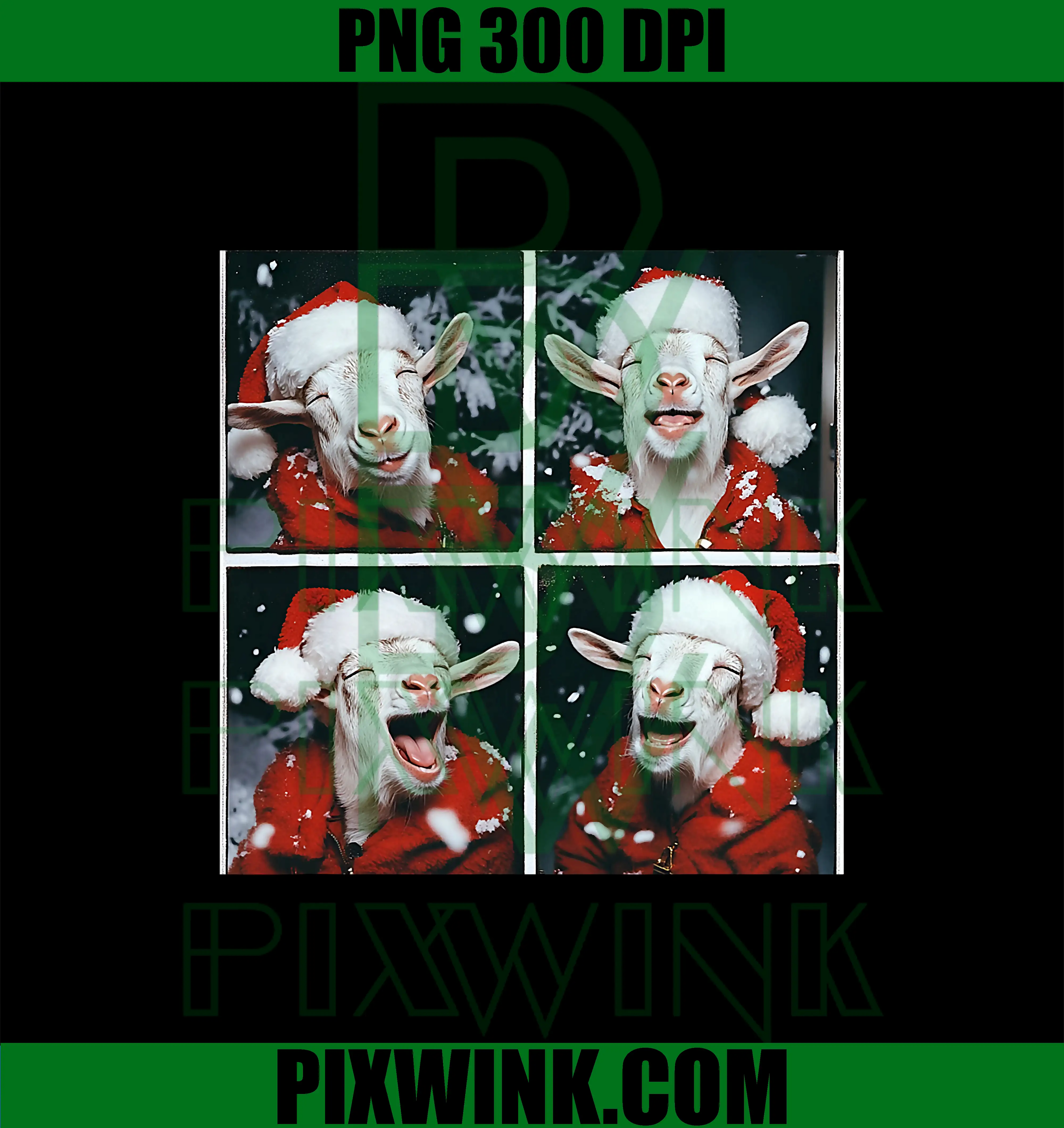Screaming Christmas PNG, Goat Screaming PNG