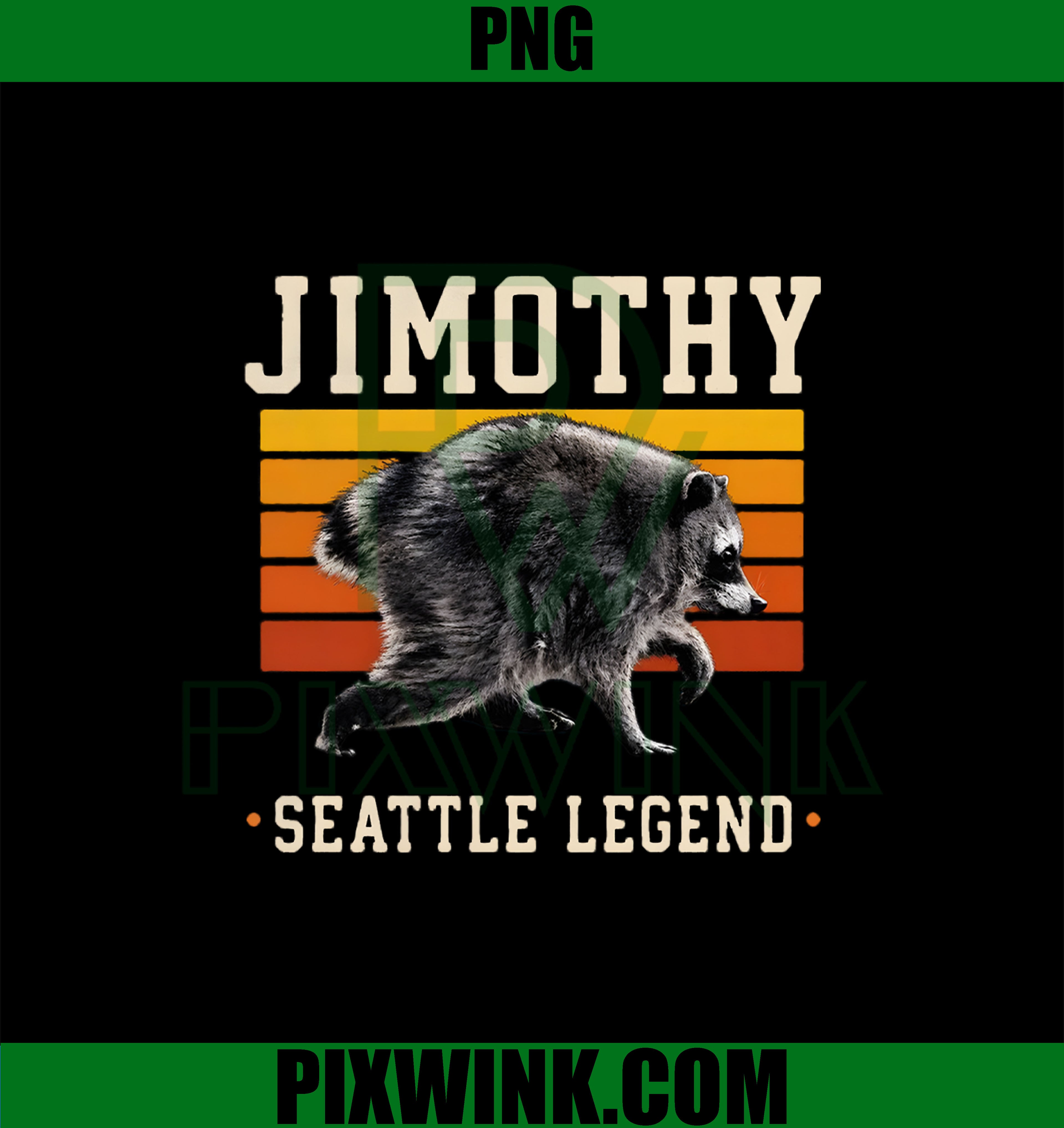 Seattle Legend Jimothy PNG, Funny Viral Raccoon PNG
