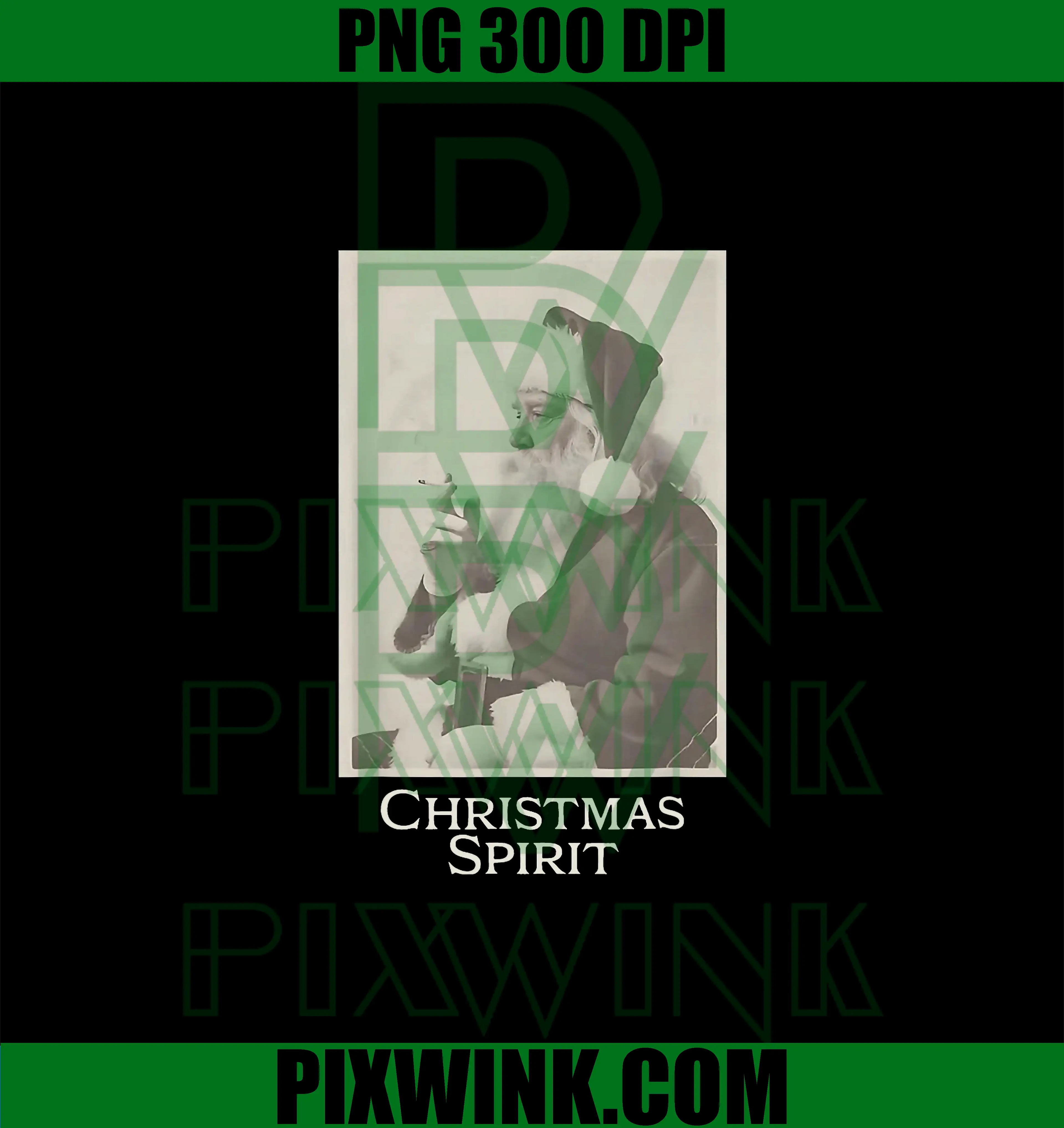 Smoking Santa PNG, Funny Christmas Spirit PNG