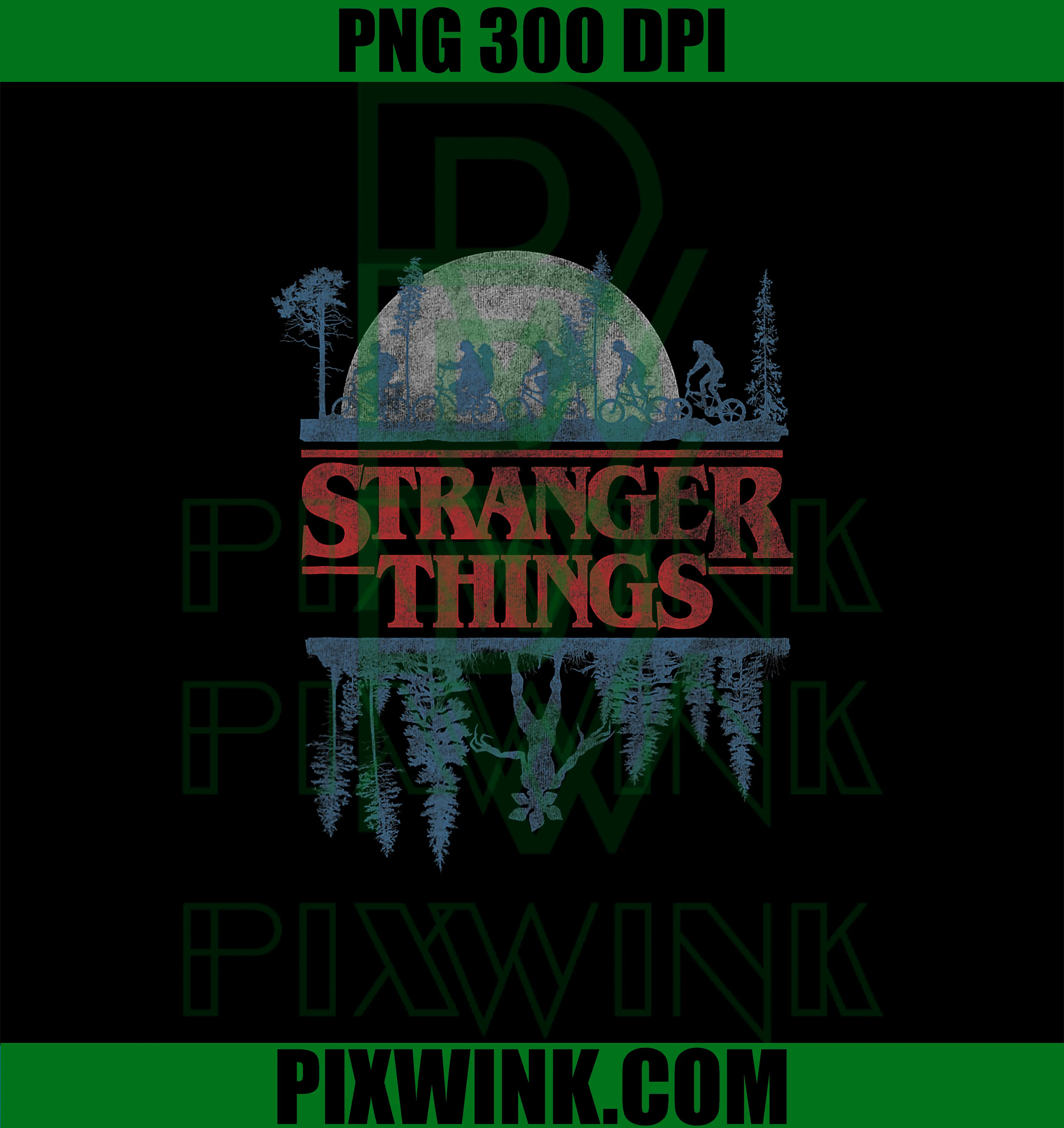 Stranger Things Blue PNG, Gradient Shadow Upside Down Logo PNG ...