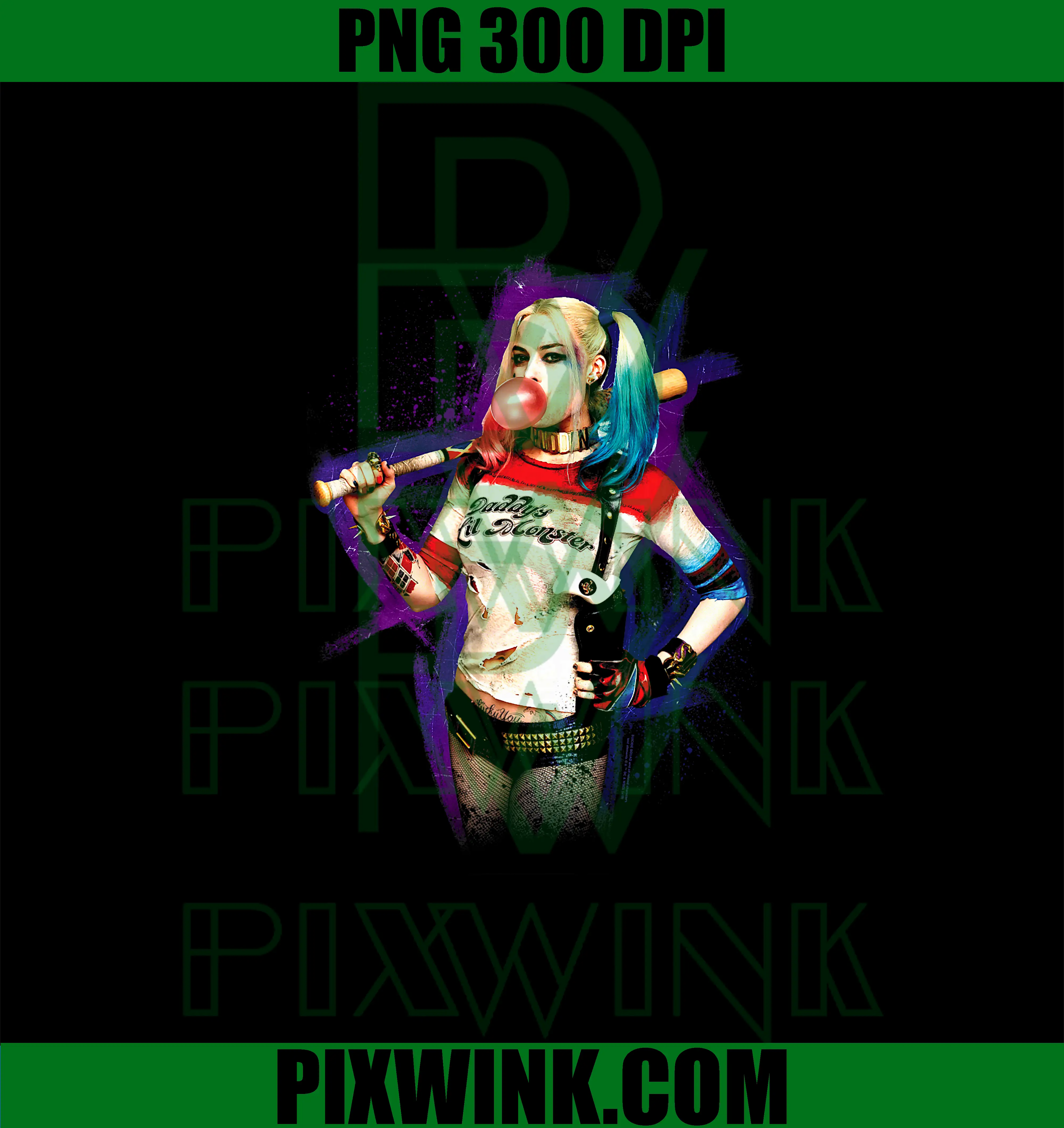 Suicide Squad PNG, Harley Quinn Bubble PNG