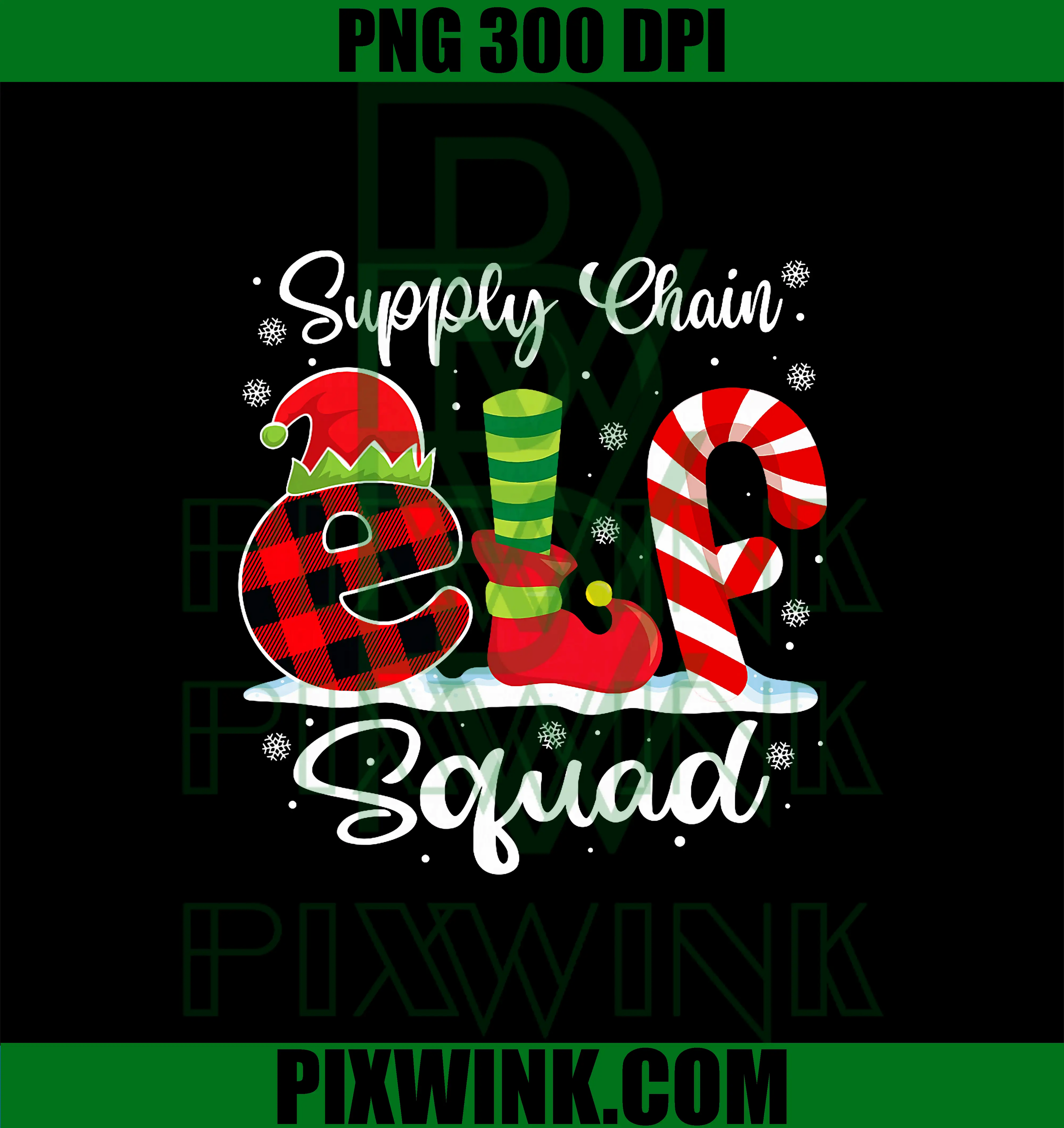 Supply Chain Elf Squad PNG, Christmas Matching PNG