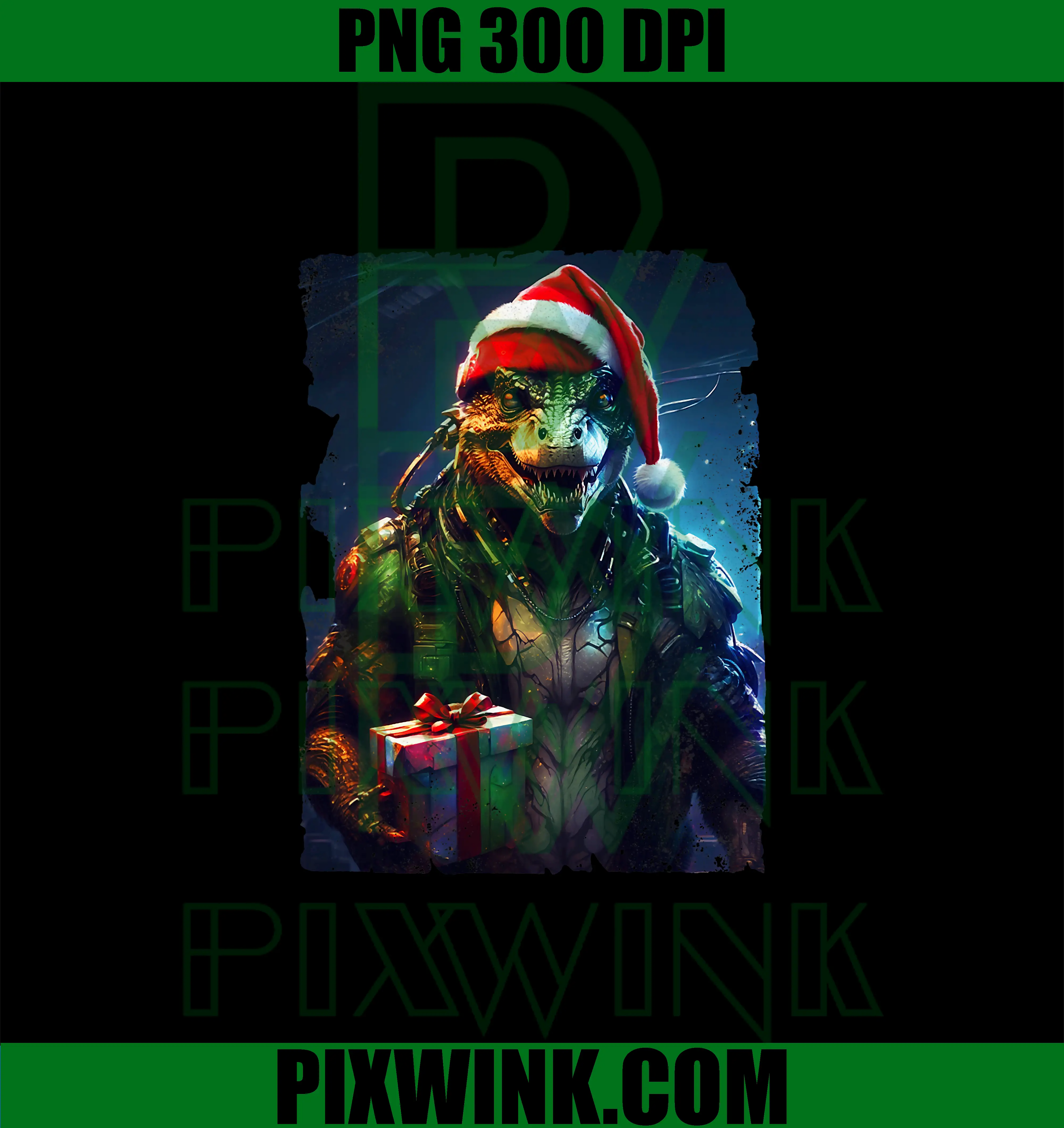 T-Rex Dinosaur Armor PNG, Robot Christmas PNG