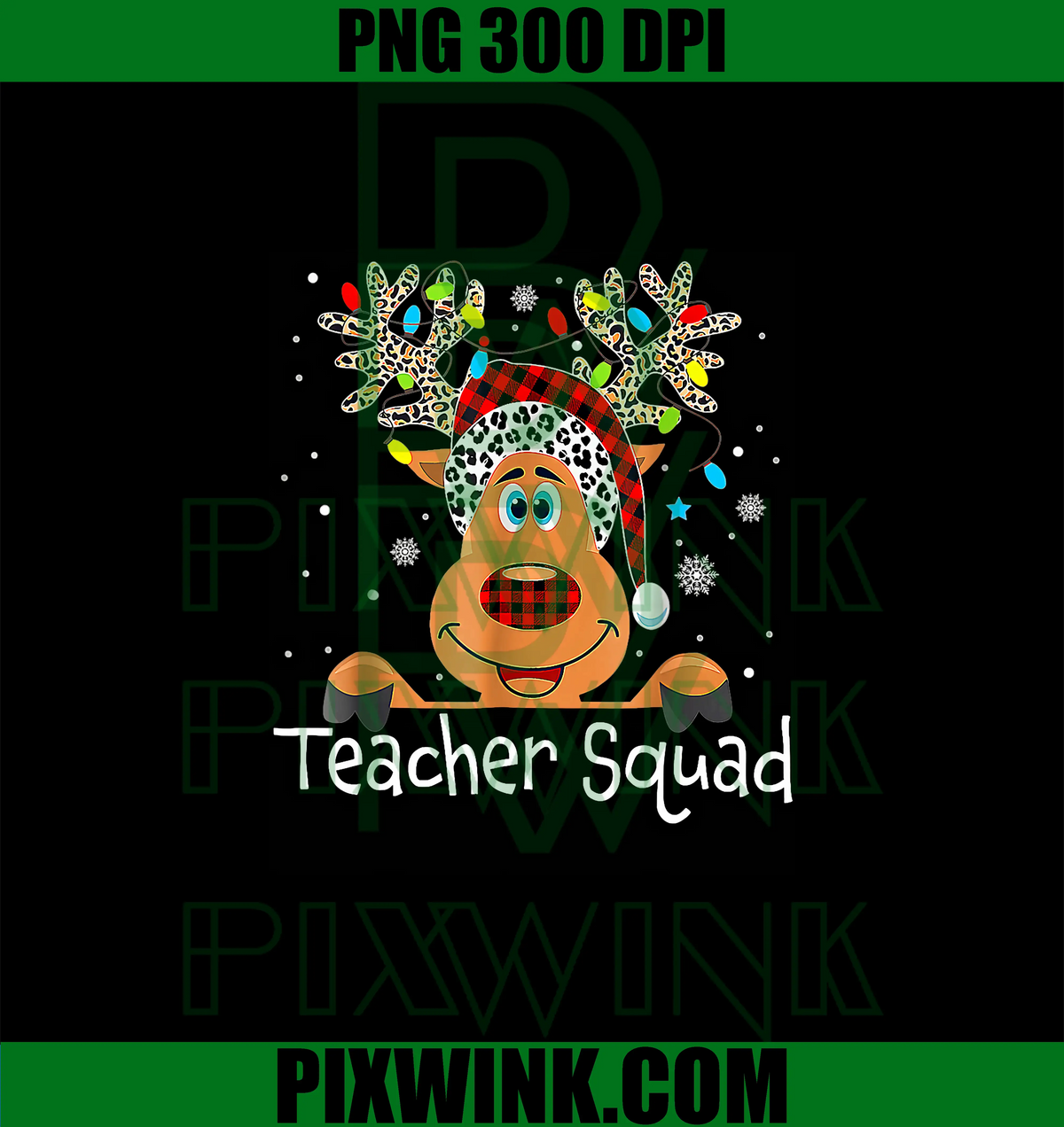 Teacher Squad PNG, Reindeer Teacher Christmas PNG