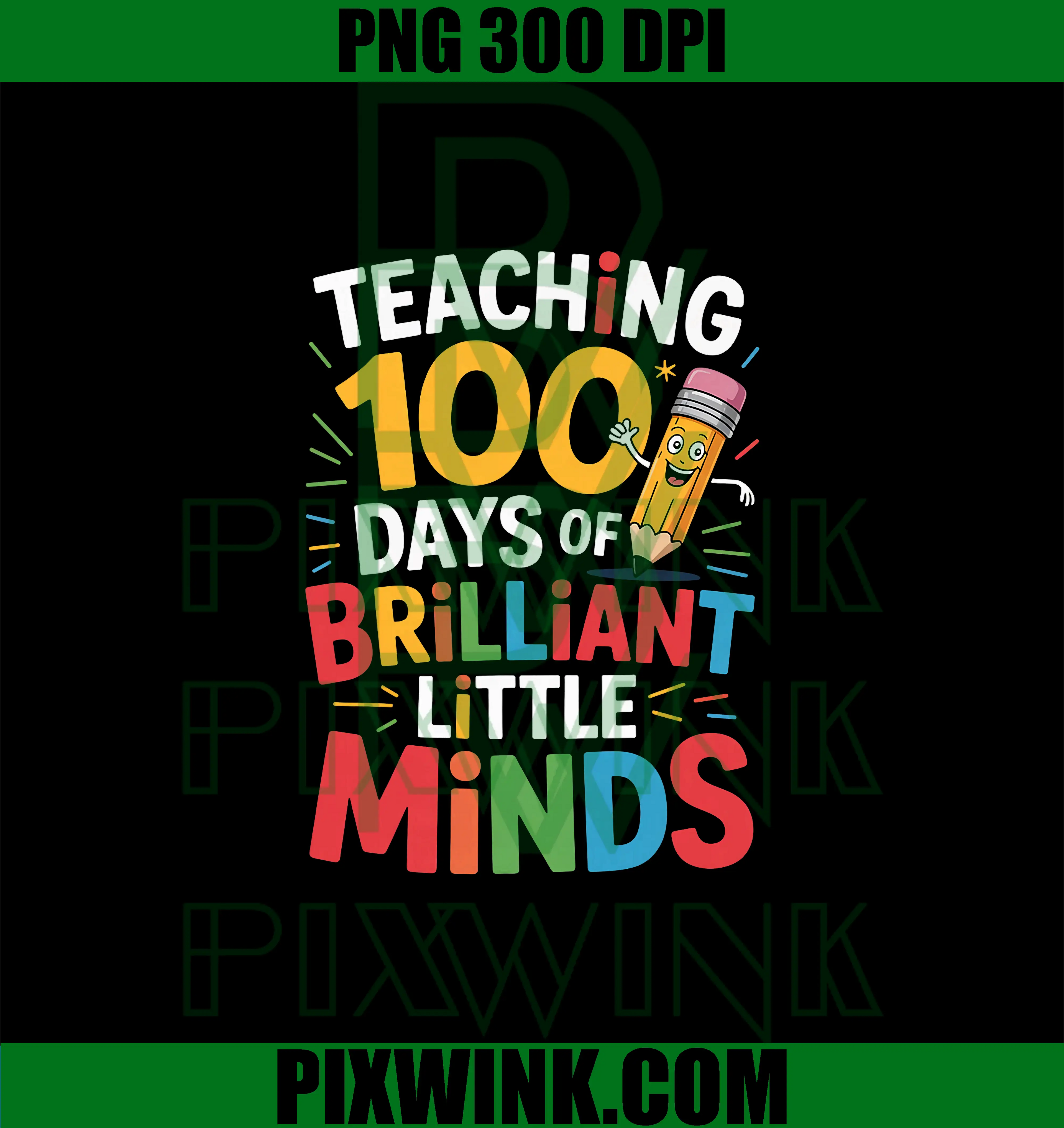 Brilliant Little Minds PNG, Teacher Teaching 100 Days of School PNG