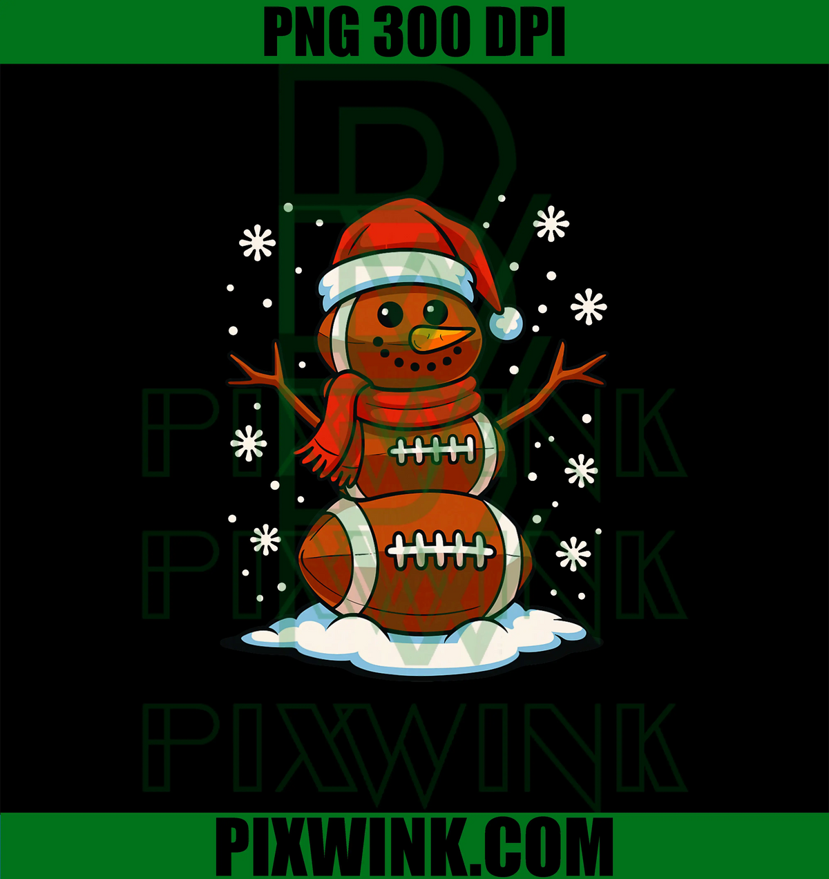 Teenage Christmas PNG, American Football Snowman PNG