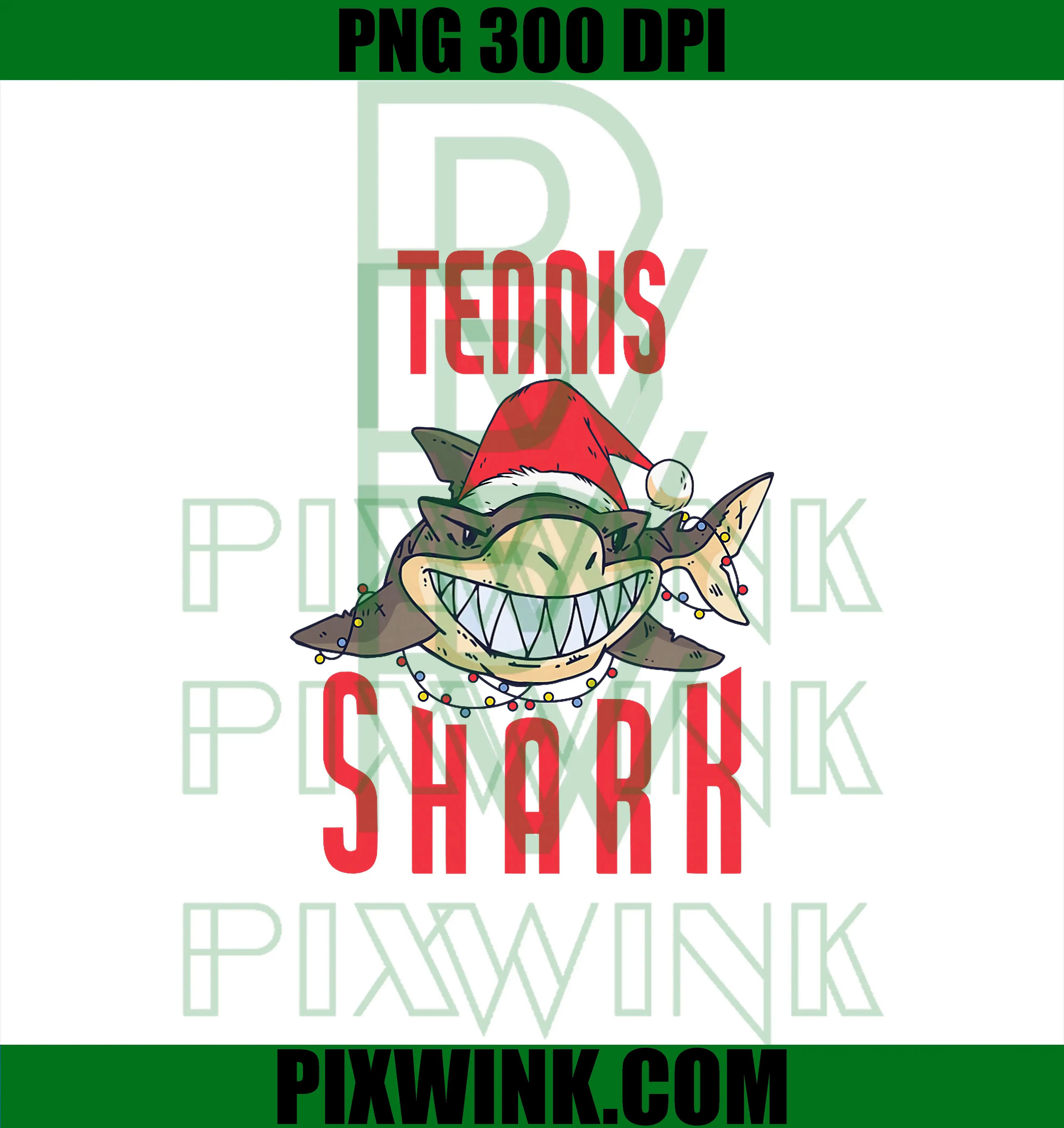 Tennis Shark PNG, Christmas Holiday Tennis Player PNG