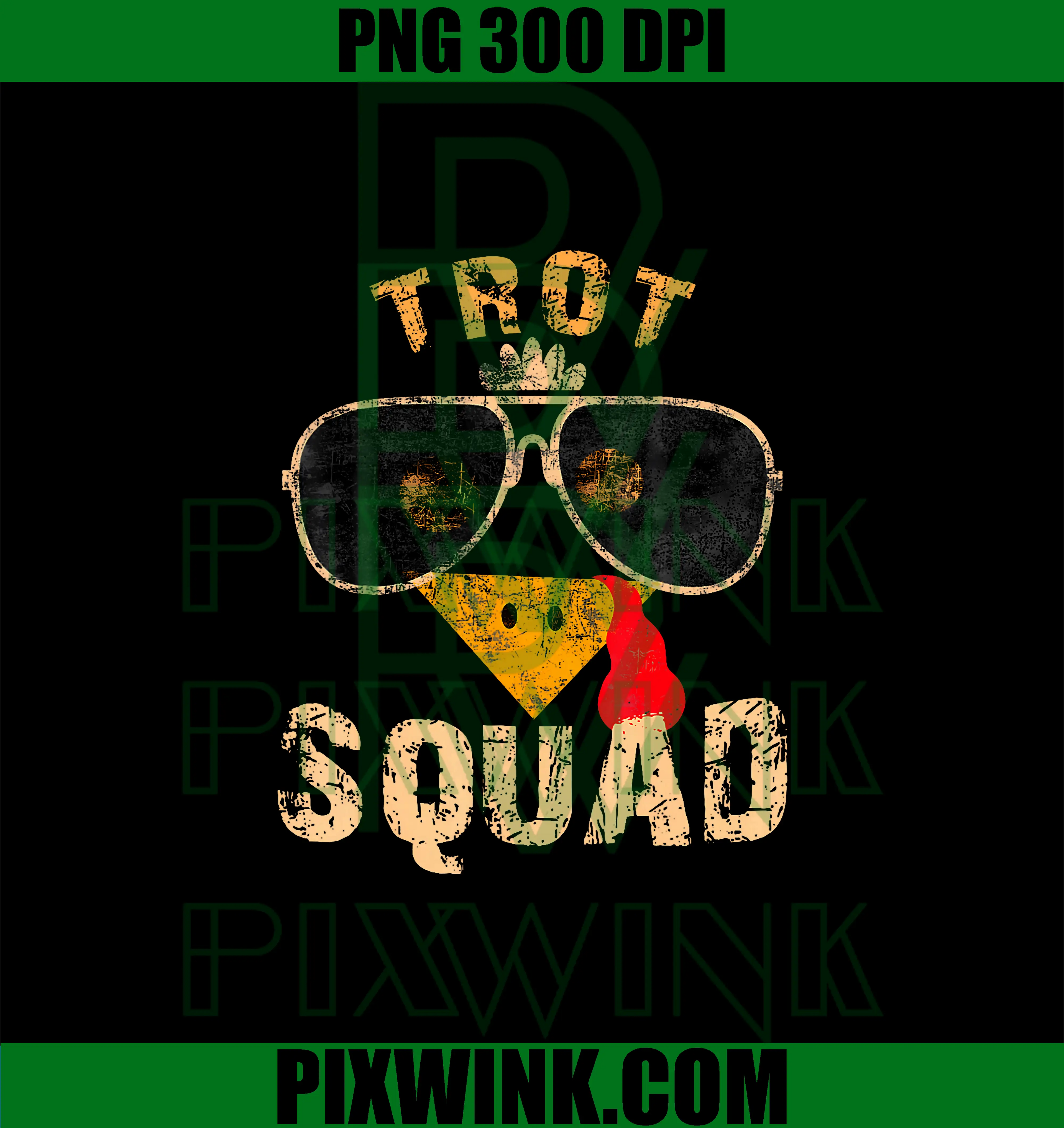 Trot Squad 2025 PNG, Thanksgiving Turkey PNG, Trot Race PNG