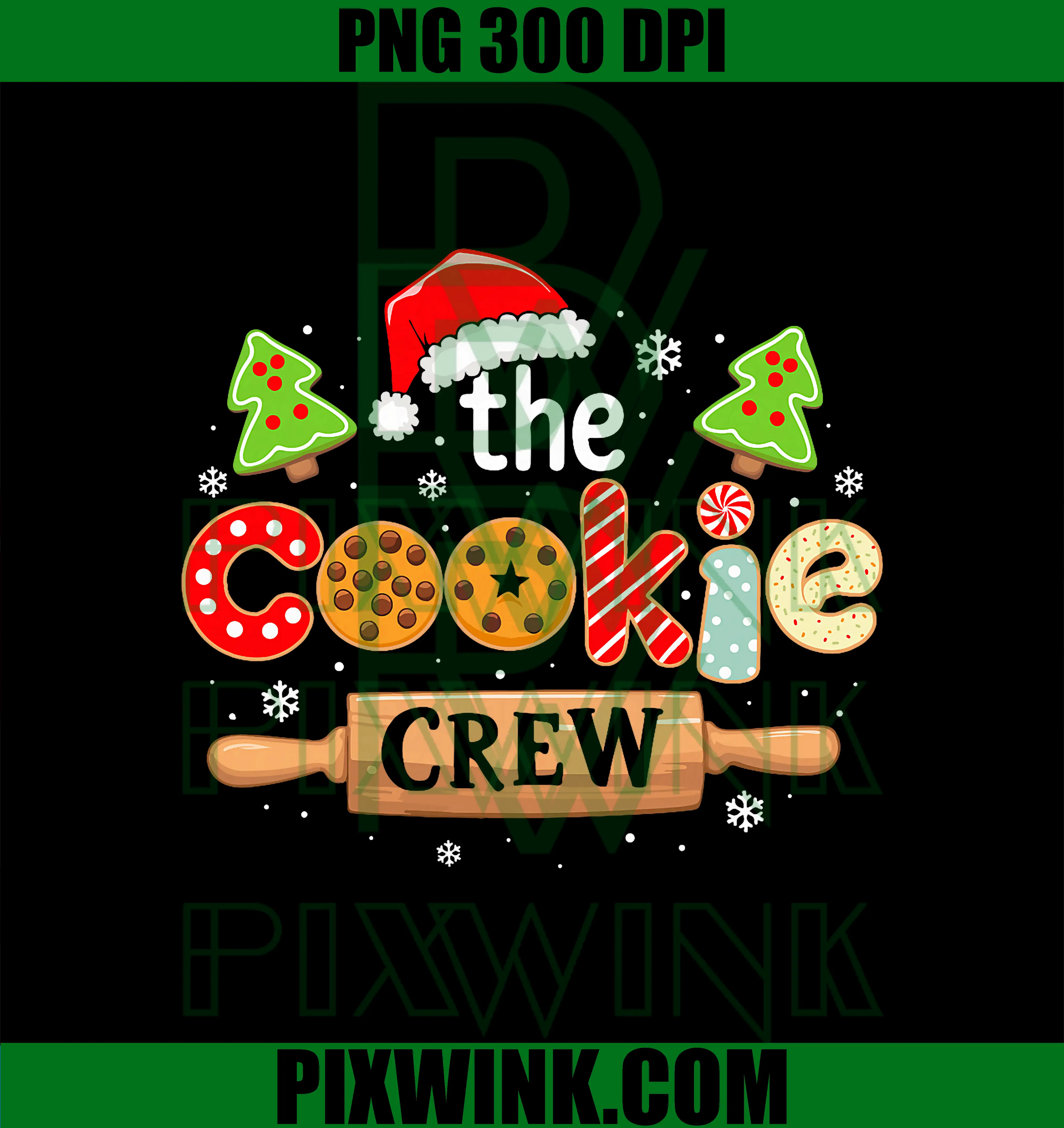 The Cookie Crew Christmas PNG, Baking Cookie Lover PNG