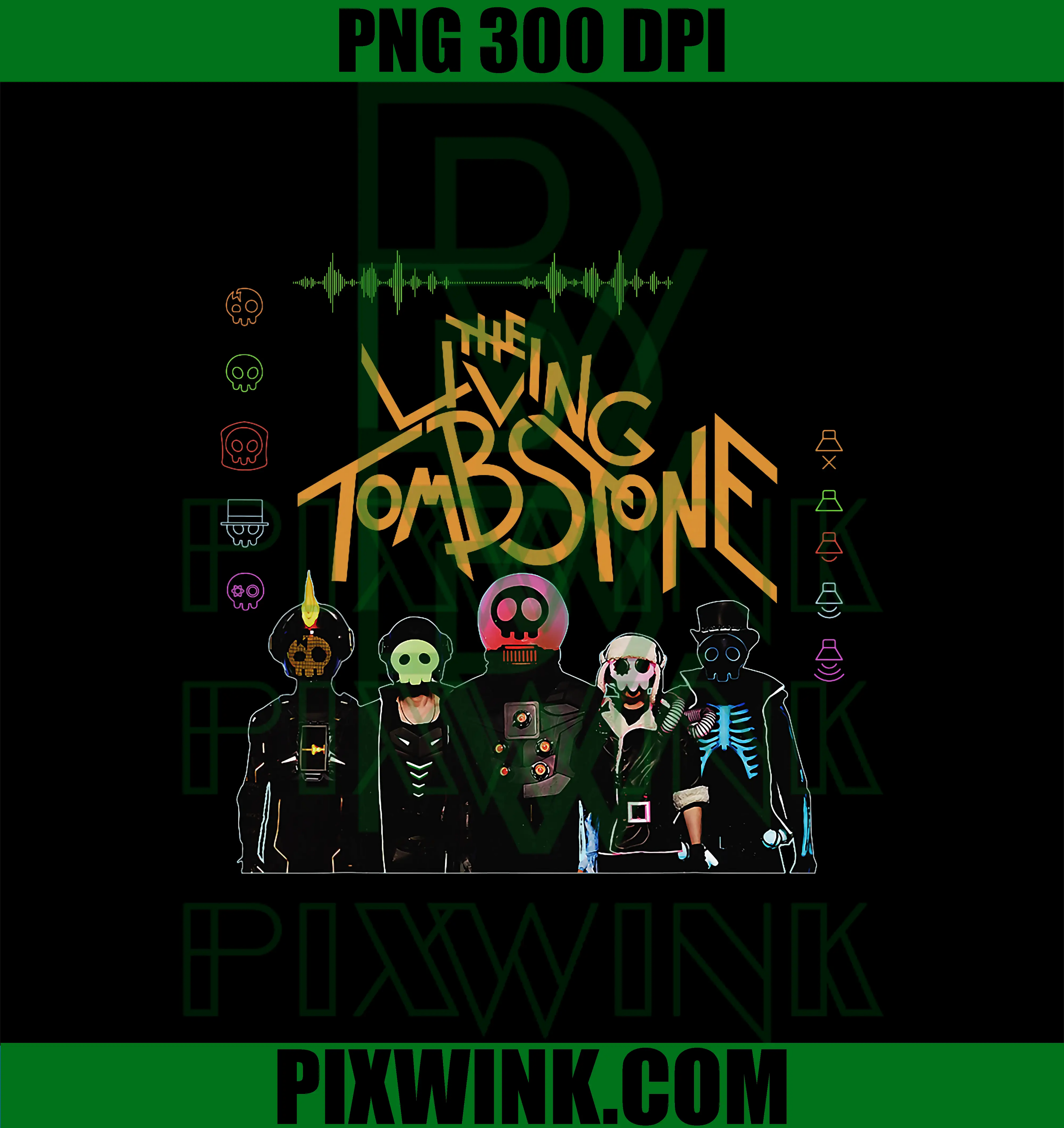 The Living Tombstone PNG, Unisex Classic Cartoon PNG