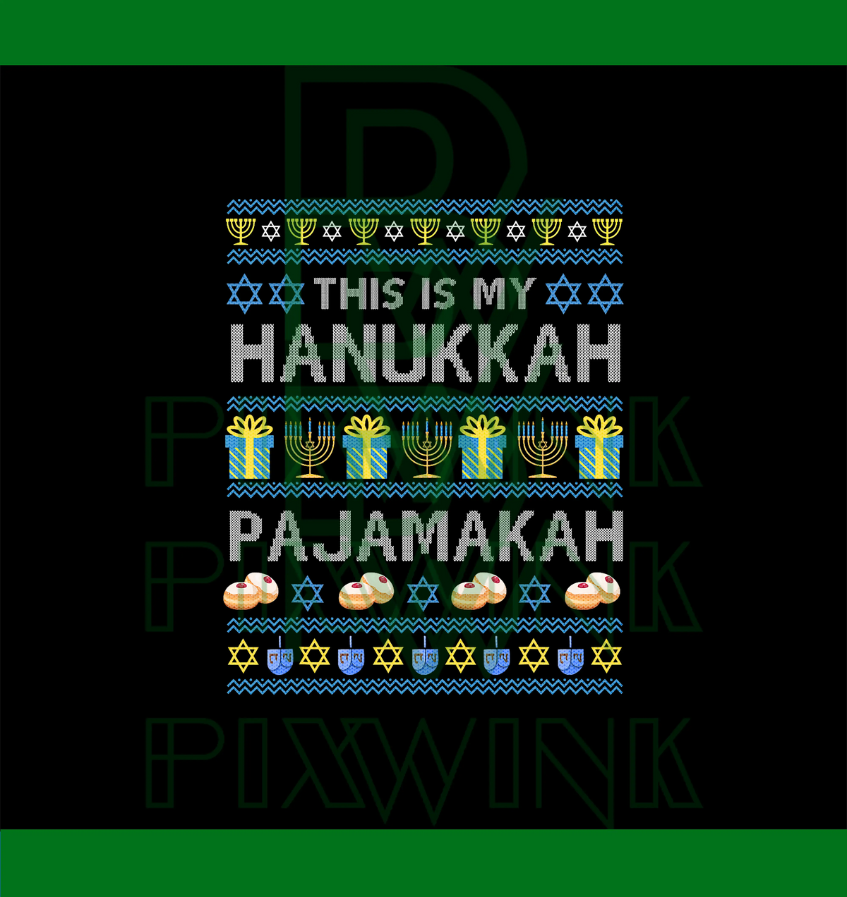 This is My Hanukkah PNG, Pajamakah For Jewish Christmas PNG