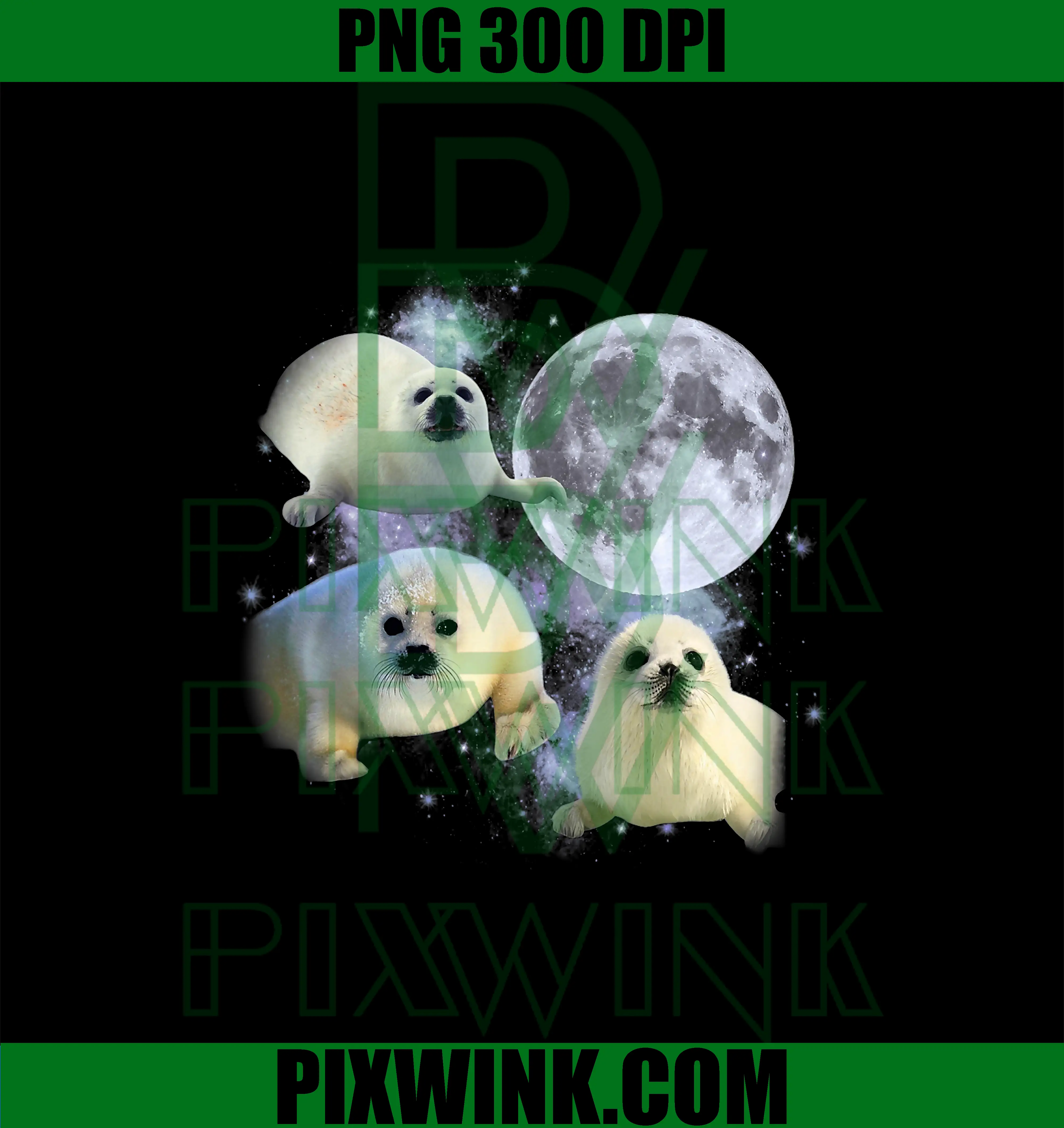 Three Baby Seal Vintage PNG, Graphic 90s Funny PNG