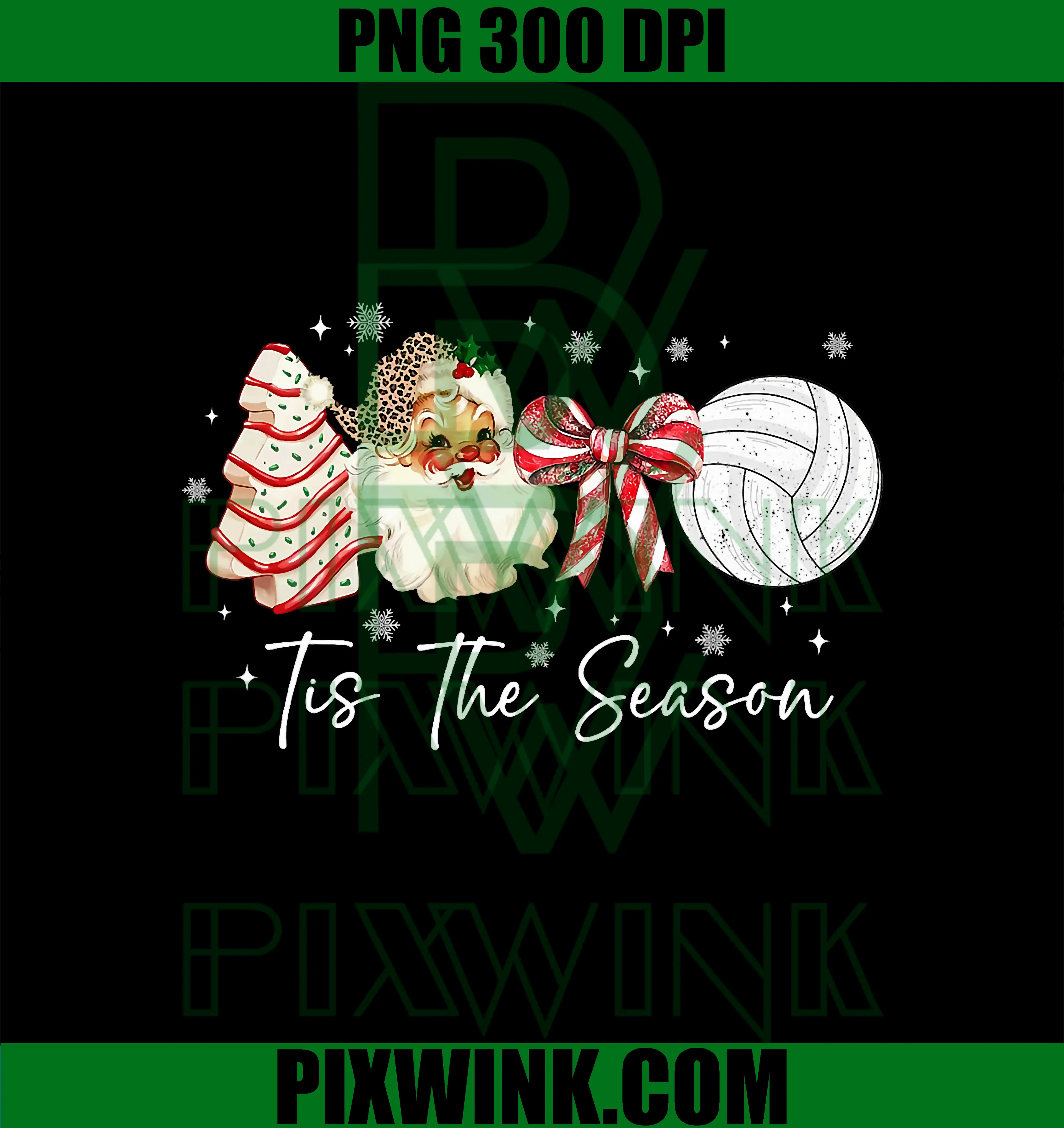 Tis The Season Santa Volleyball Sport PNG, Family Group Christmas PNG