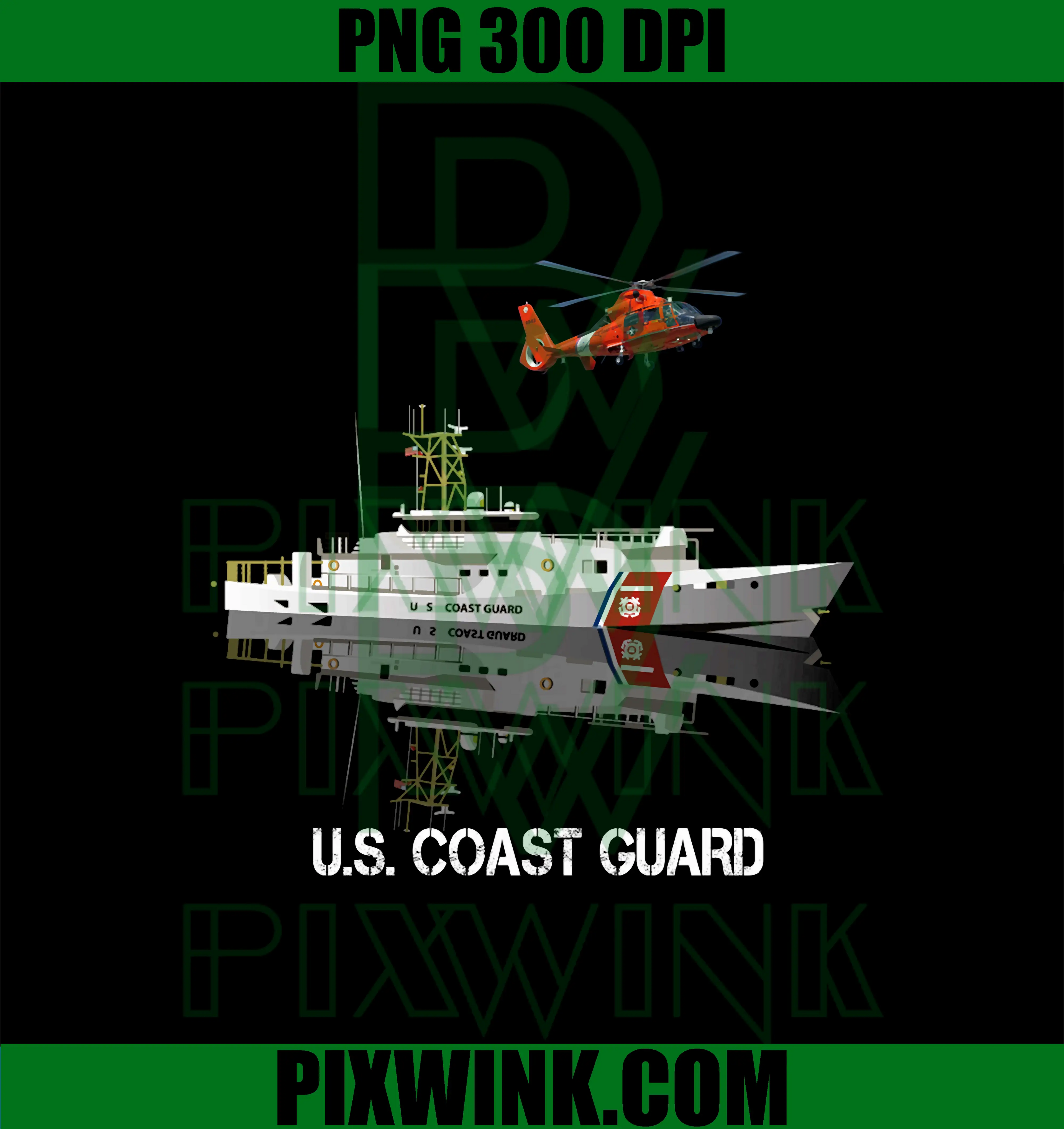US Coast Guard Veteran PNG, Vintage USCG Veteran PNG