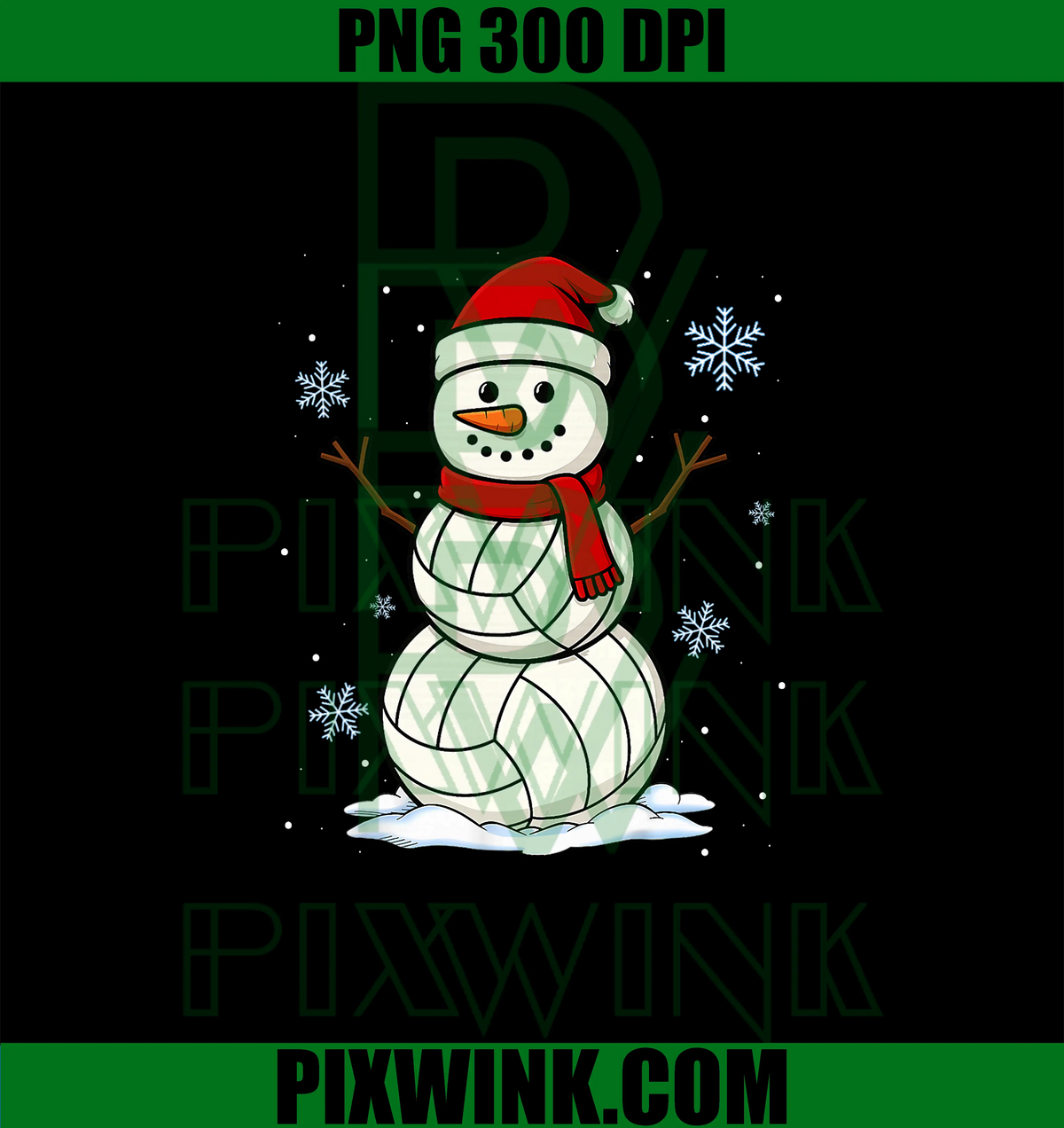 Volleyball Snowman Merry Christmas PNG, Funny Sports Xmas PNG