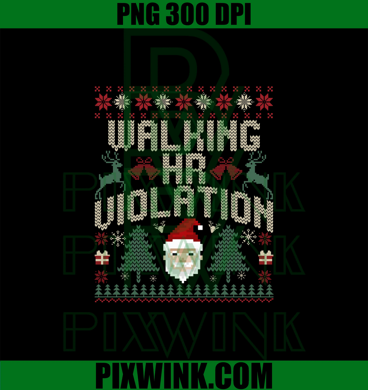 Walking HR Violation PNG, Ugly Christmas Office Party PNG