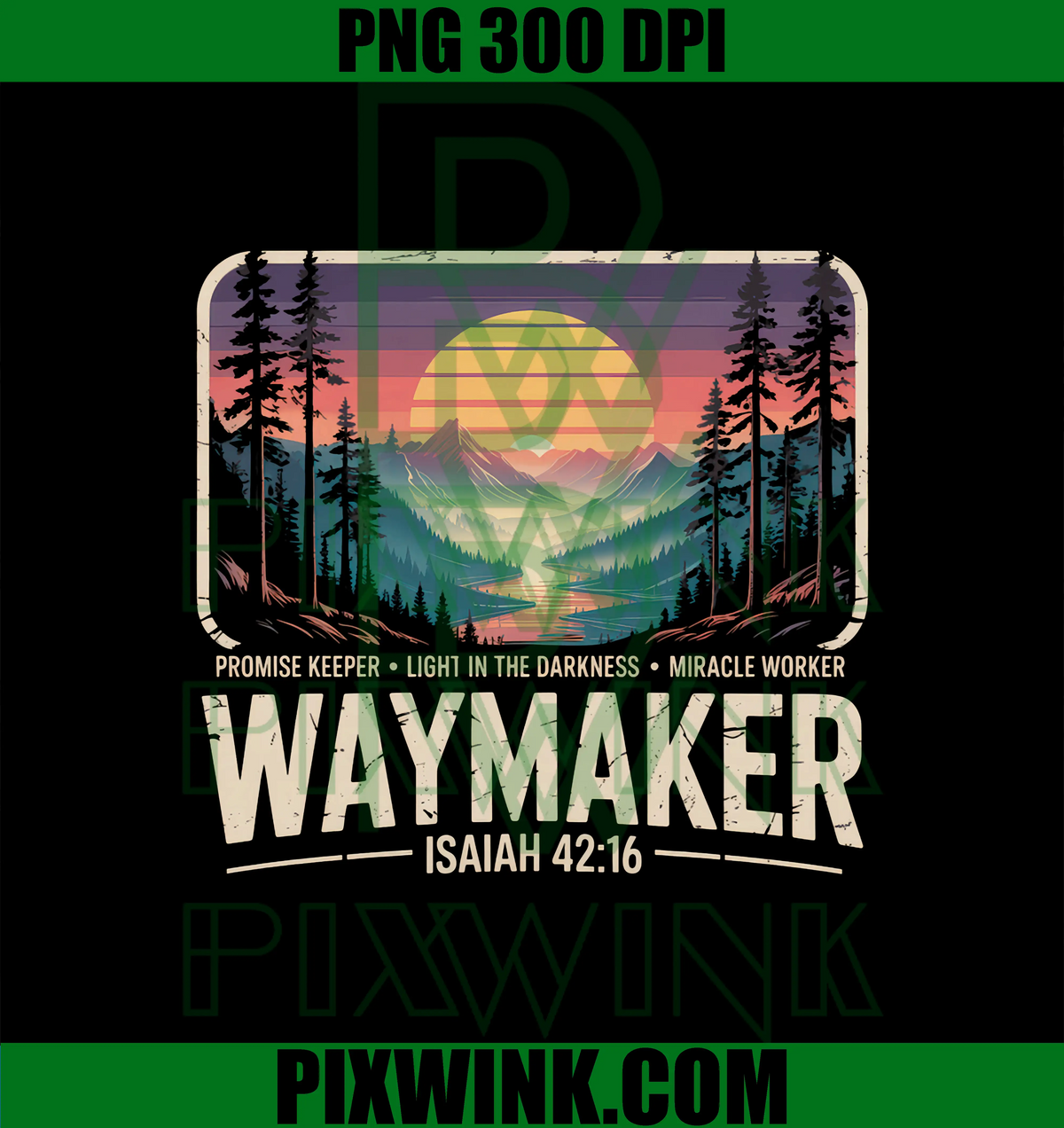 Waymaker PNG, Promise Keeper Miracle Worker PNG, God Christian PNG