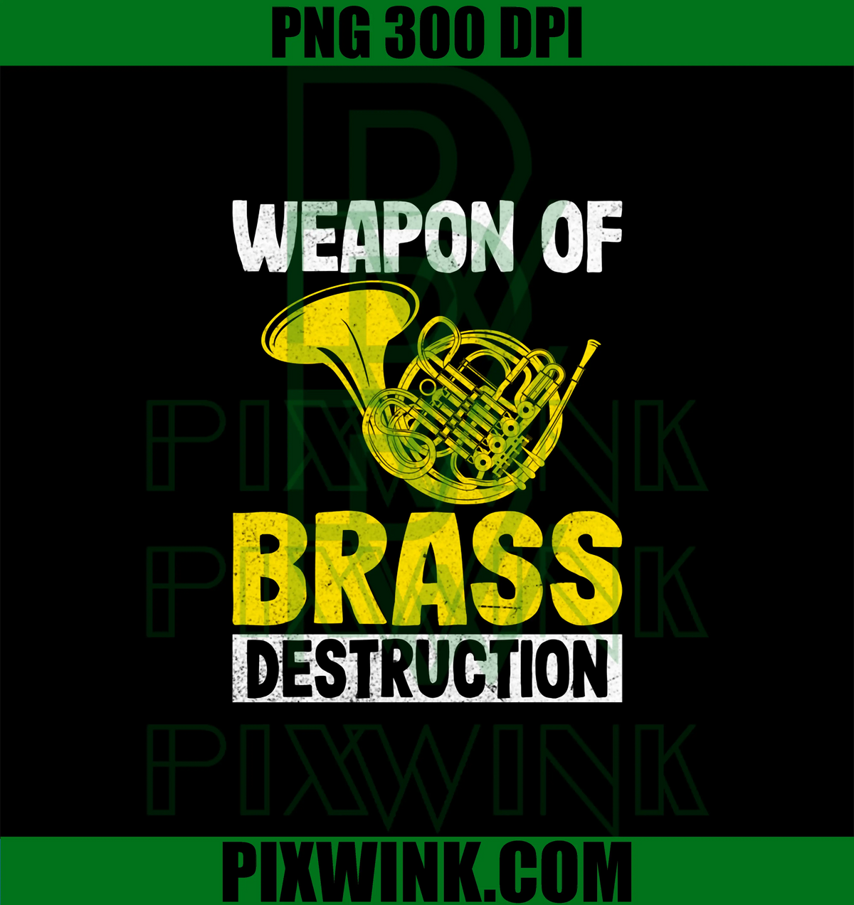 Weapon of Brass Destruction PNG, French Horn Marching Band PNG