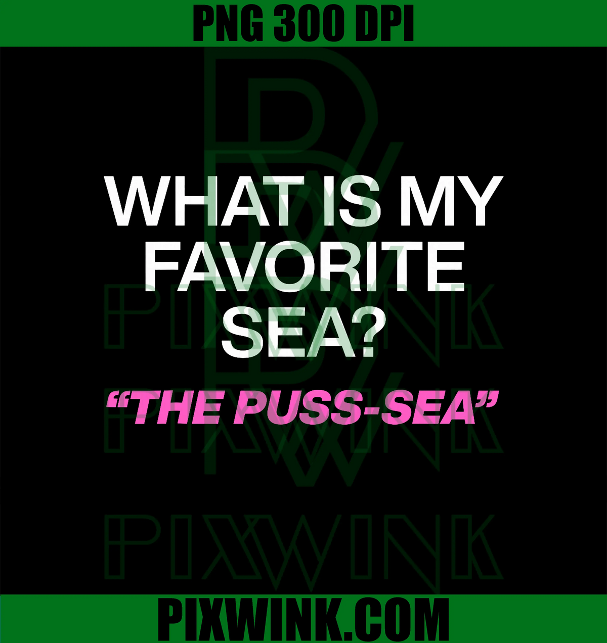 What is My Favorite Sea PNG, The Puss-Sea PNG