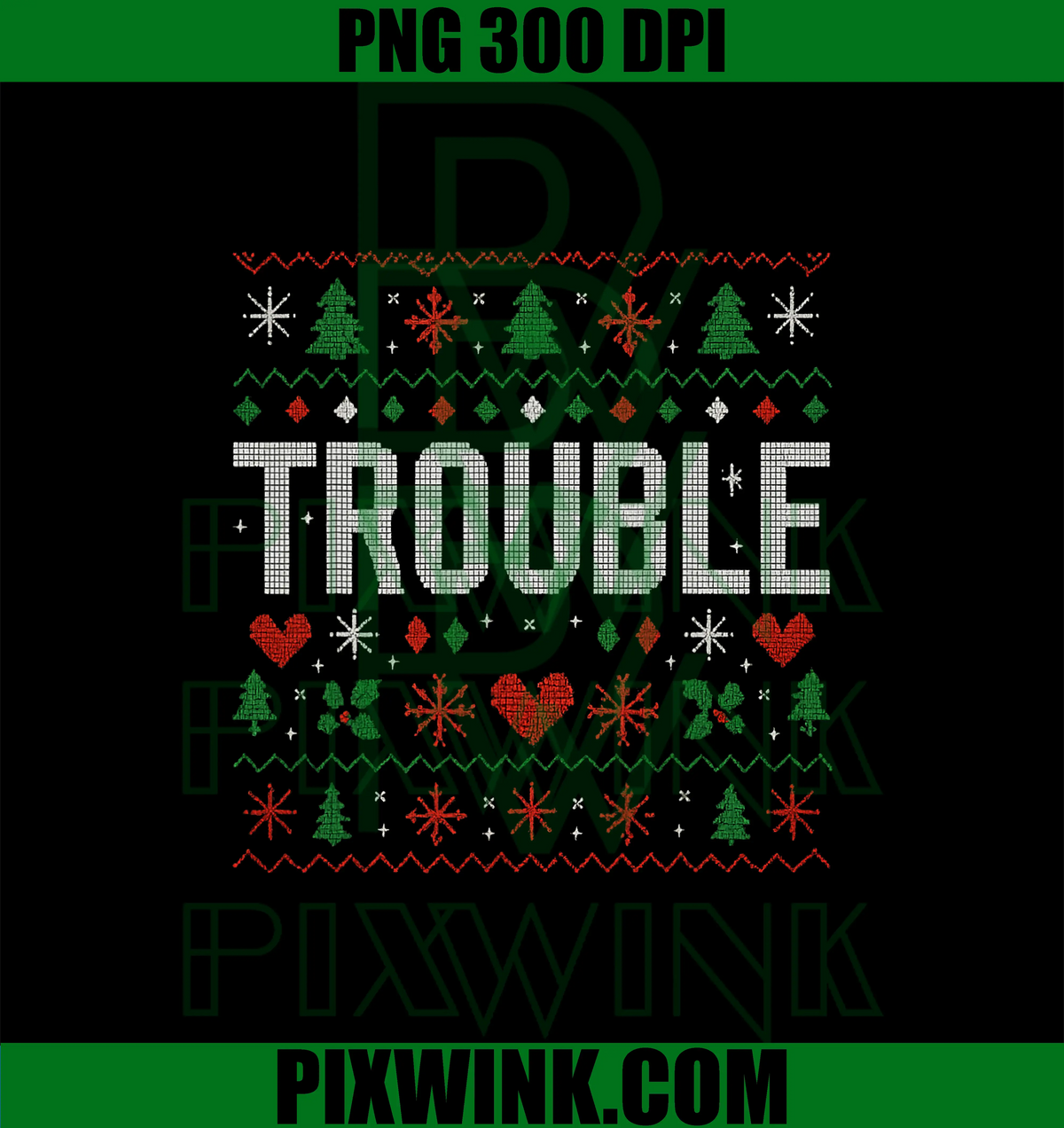 Where I Go Trouble Follows Saying PNG, Christmas Reindeer PNG