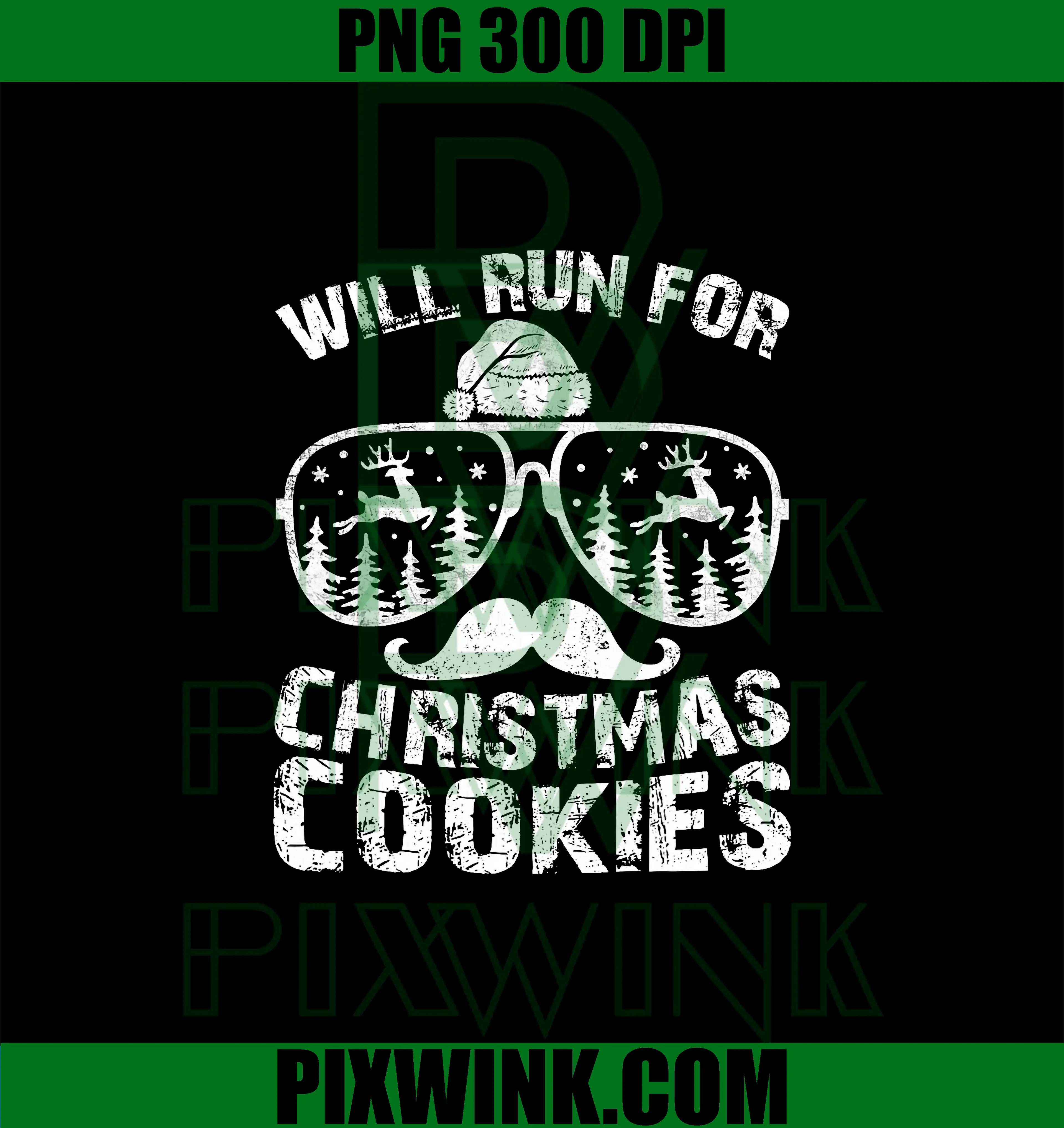 Will Run for Christmas Cookies PNG, Christmas Running PNG