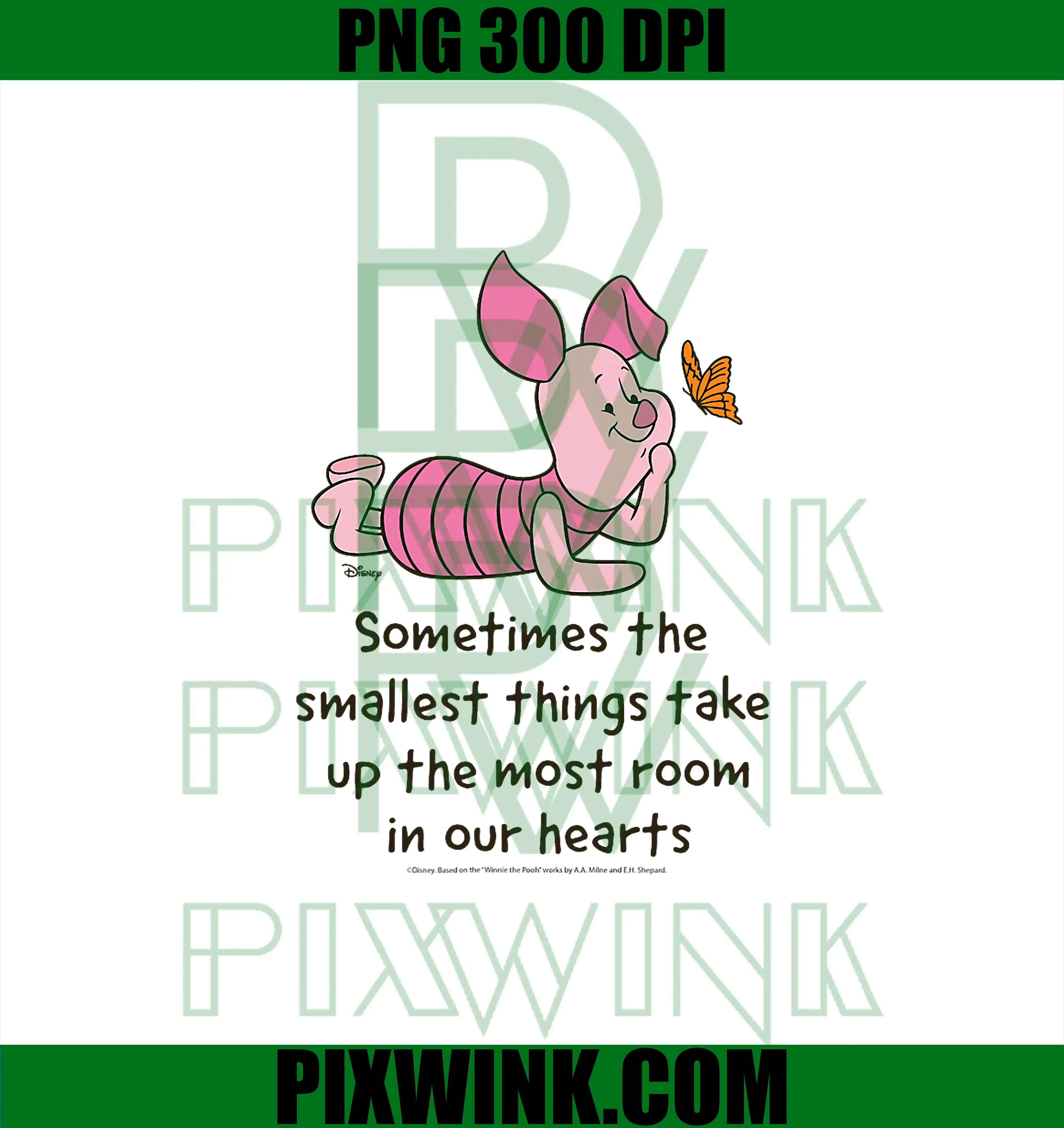 Sometimes The Smallest Things Quote PNG, Winnie The Pooh Piglet PNG